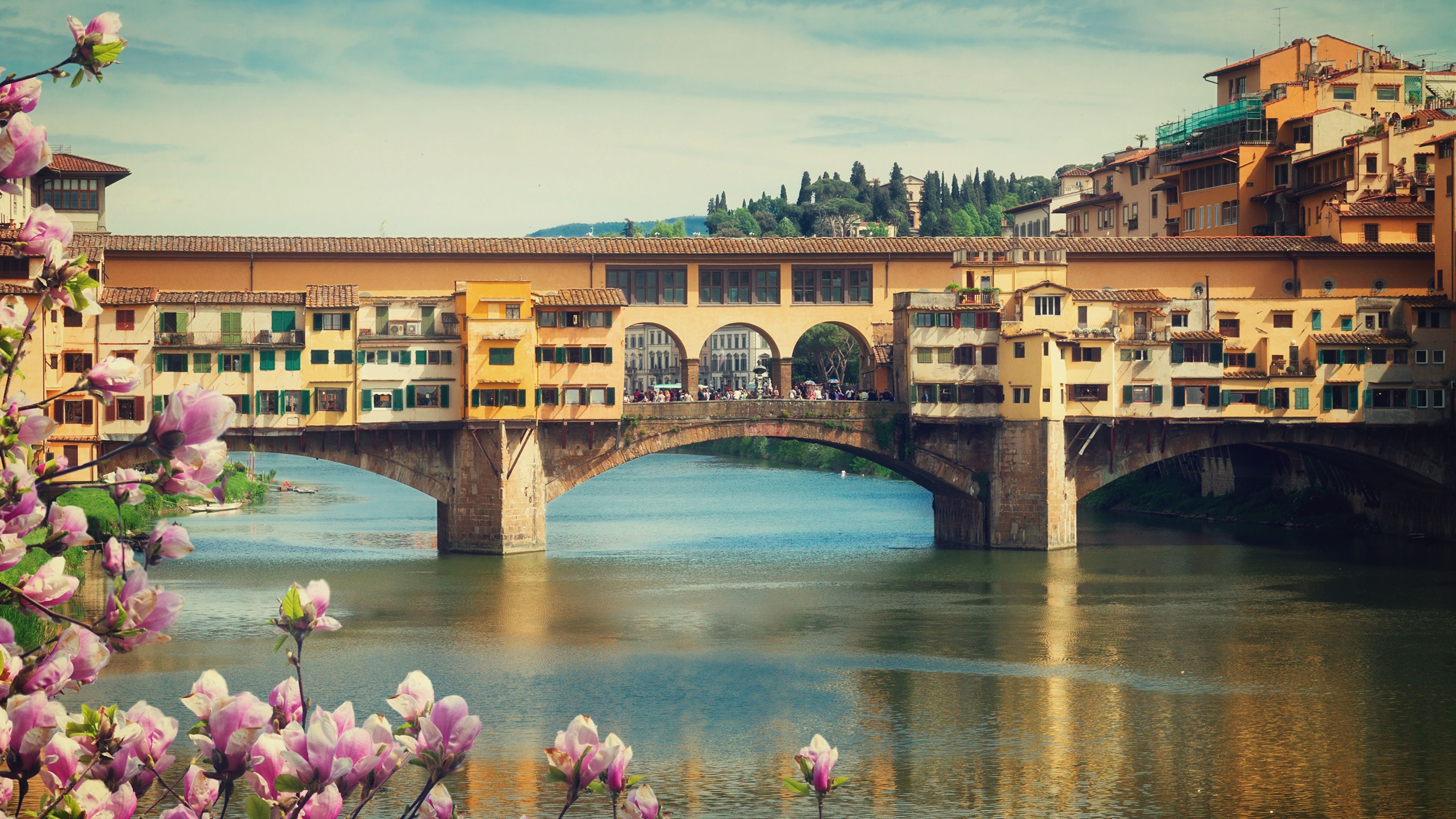 Ponte Vecchio, Wallpapers, Backgrounds, 3840x2160 4K Desktop