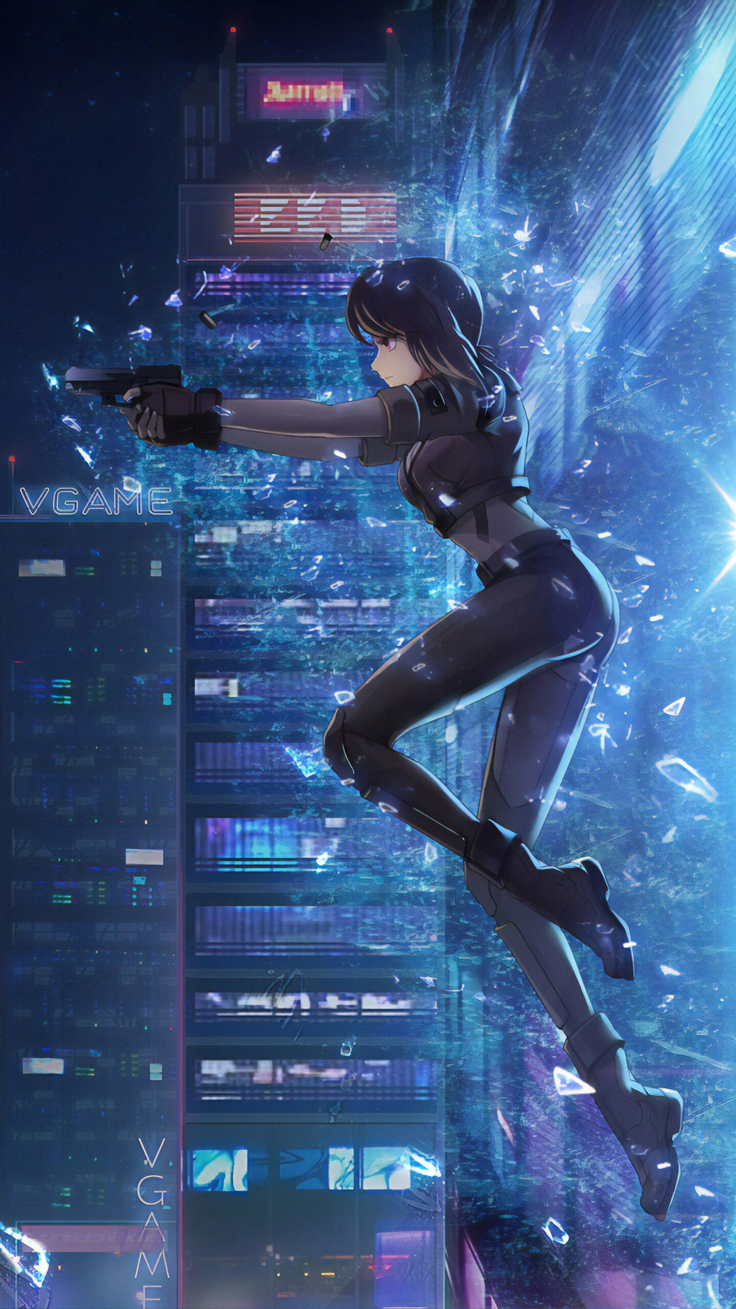 Ghost in the Shell, Dual anime girls, Stunning wallpapers, 1440x2560 HD Phone