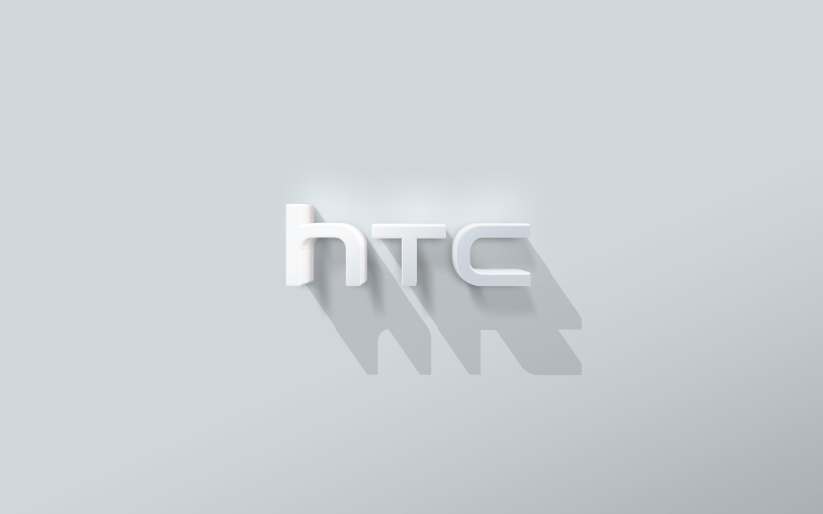 HTC Logo, White background, 3D logo, Brand emblems, 2880x1800 HD Desktop