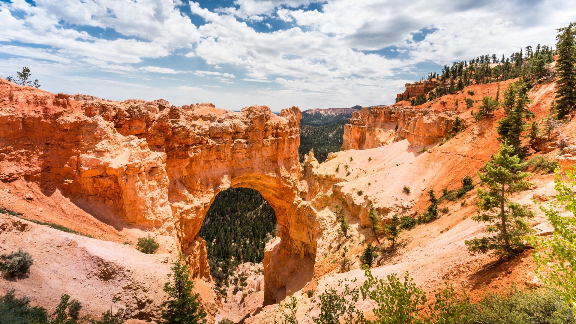 Bryce Canyon National Park, Natural arch, 4K Ultra HD, Background image, 1920x1080 Full HD Desktop