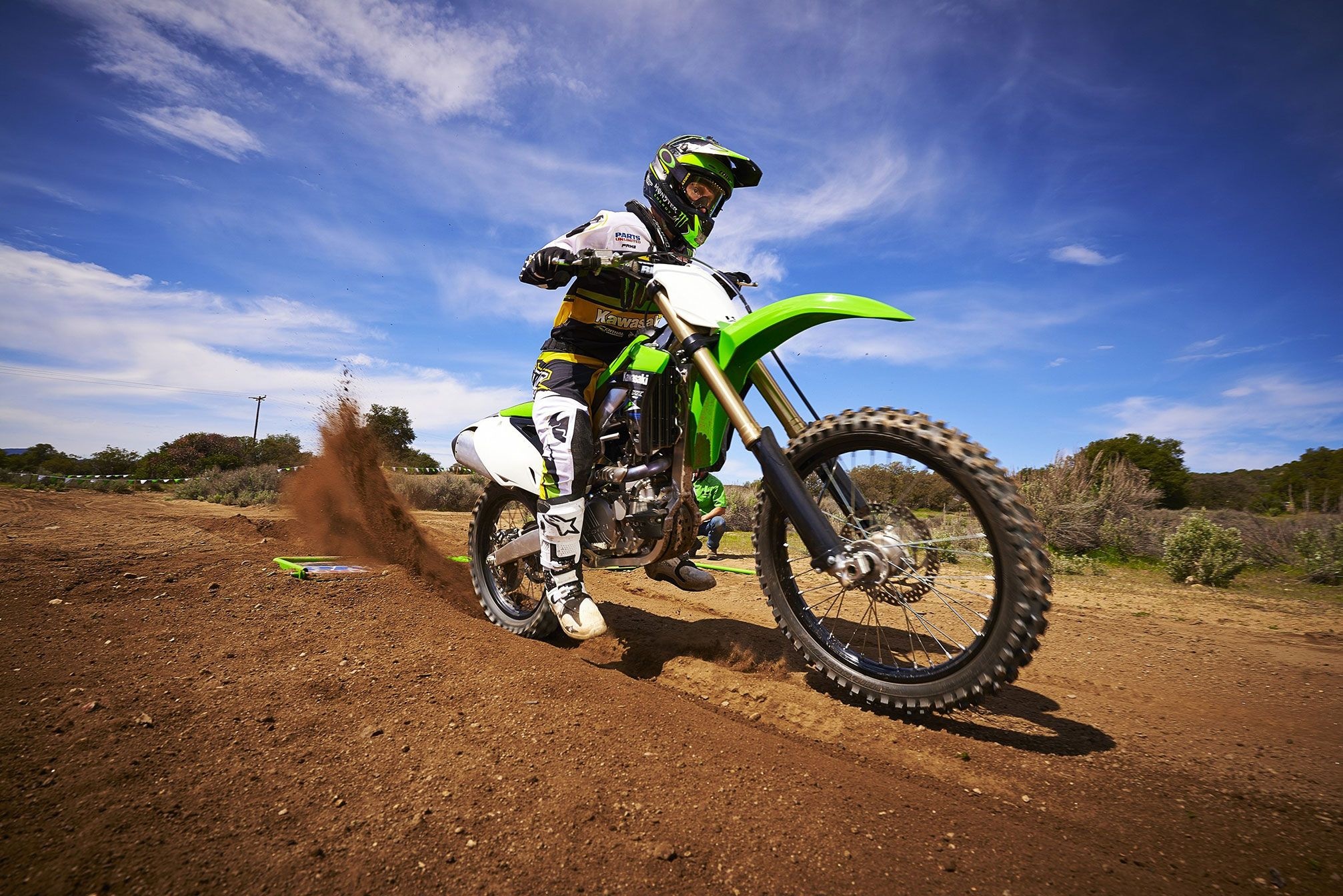 Kawasaki KX250, Motocross action, Top-quality wallpapers, Extreme bikes, 2020x1350 HD Desktop
