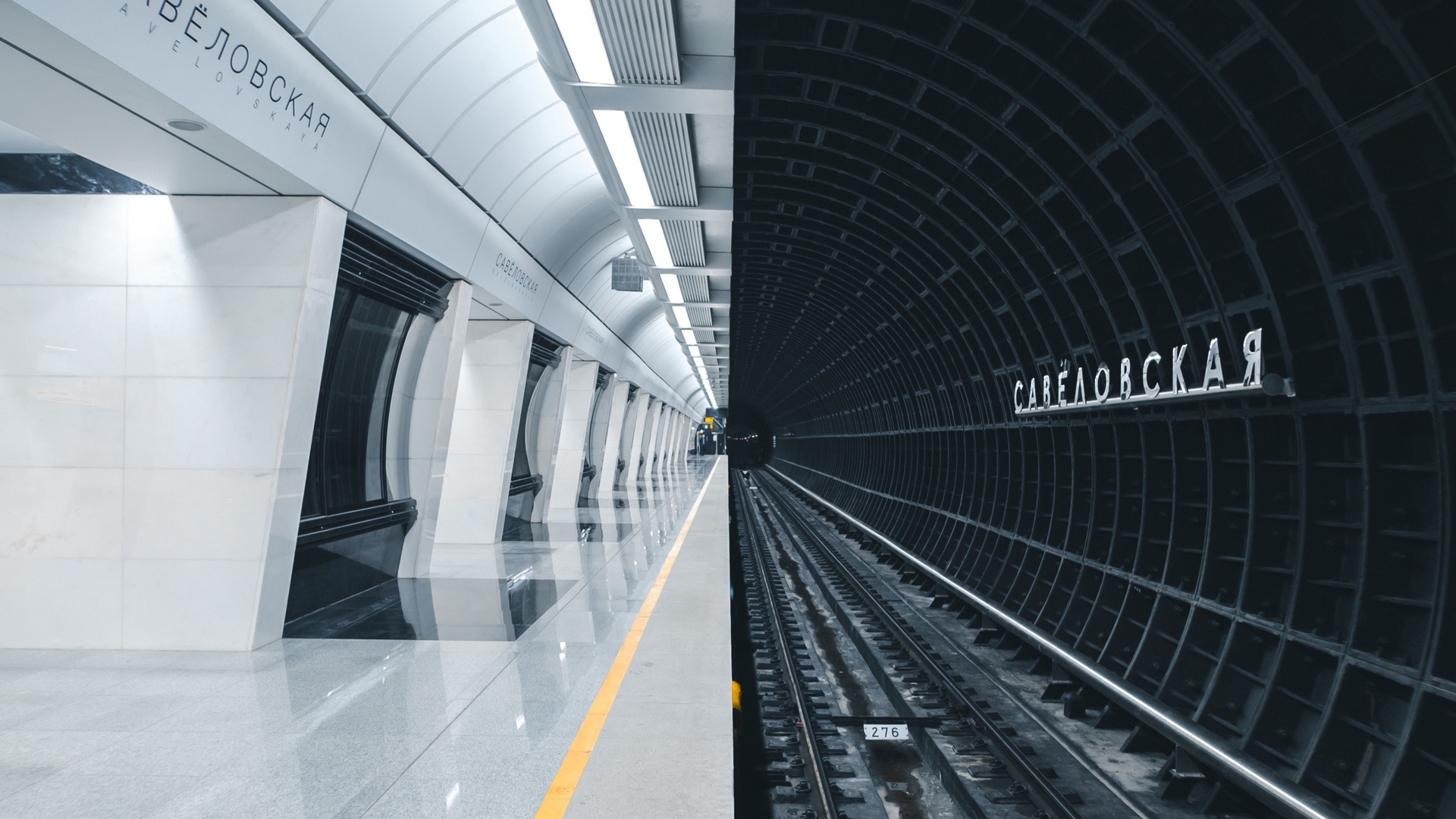 Subway tunnel in Russia, Underground transportation, 1920x1080 Full HD Desktop