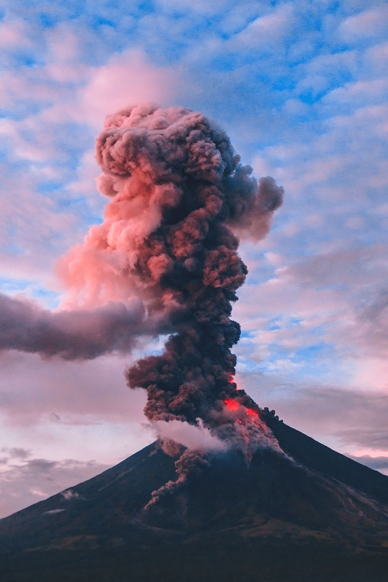 Krakatoa Volcano Travels, Insta at souhailb0g, Erupting volcano amazing, 1280x1920 HD Phone