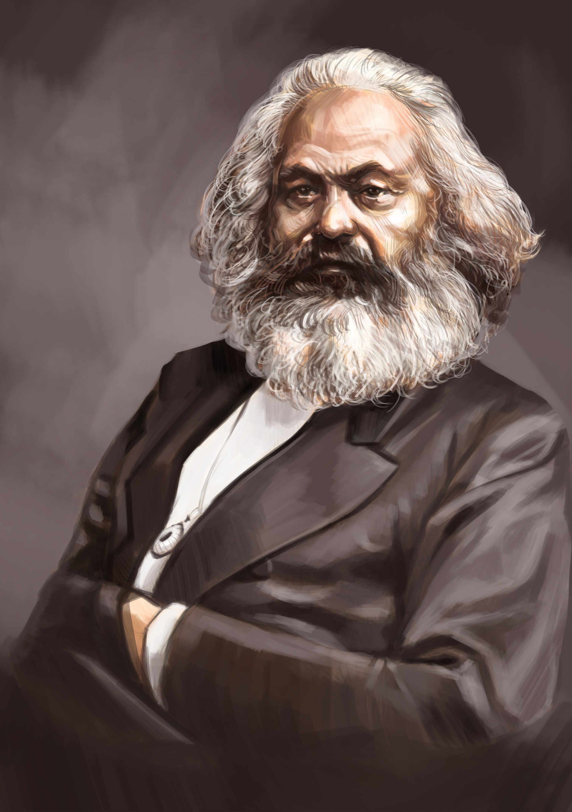 Karl Marx, Artstation, Visual depiction, Artistic representation, 1920x2730 HD Phone
