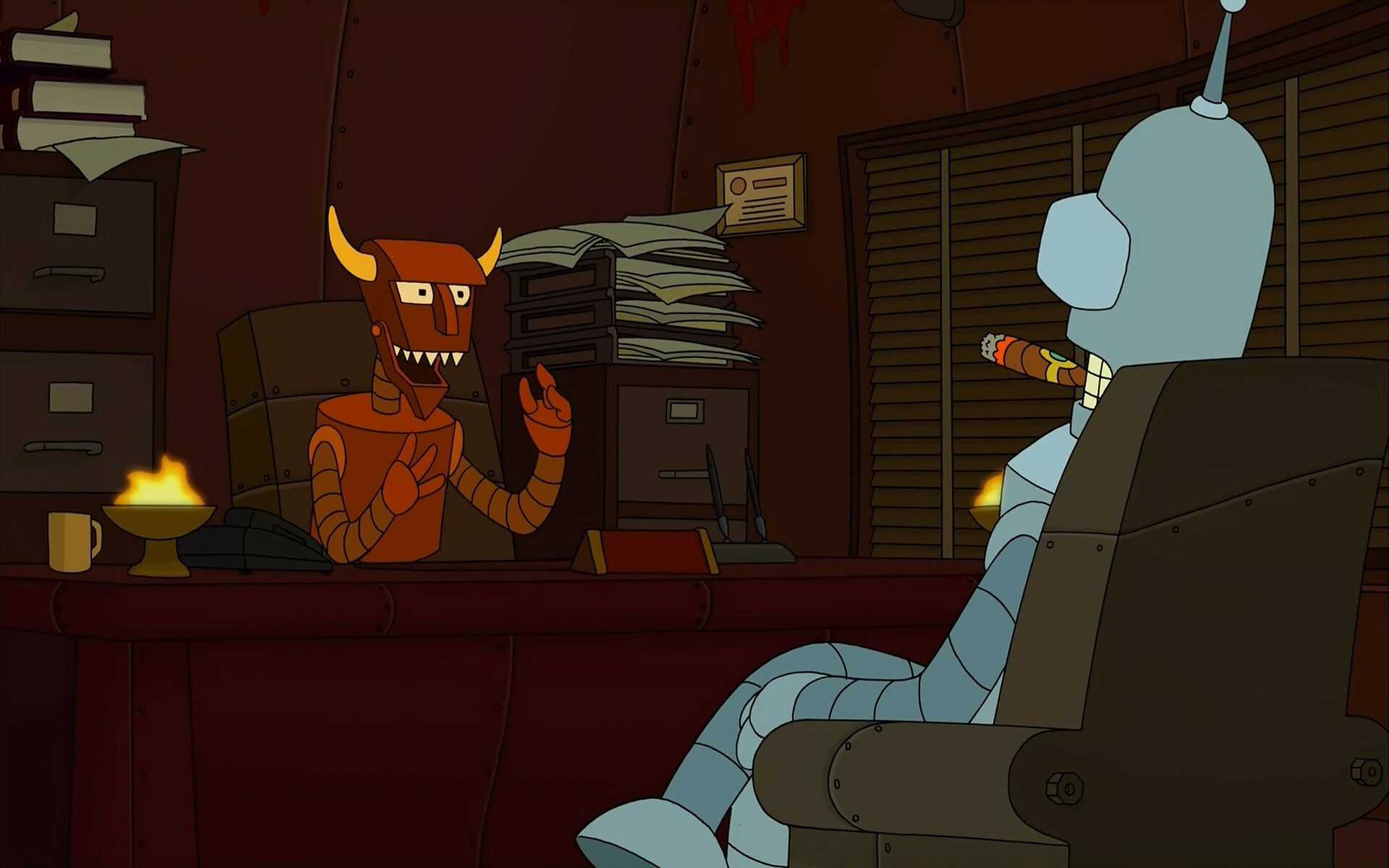 Futurama: Bender, Voiced by John DiMaggio. 1920x1200 HD Background.