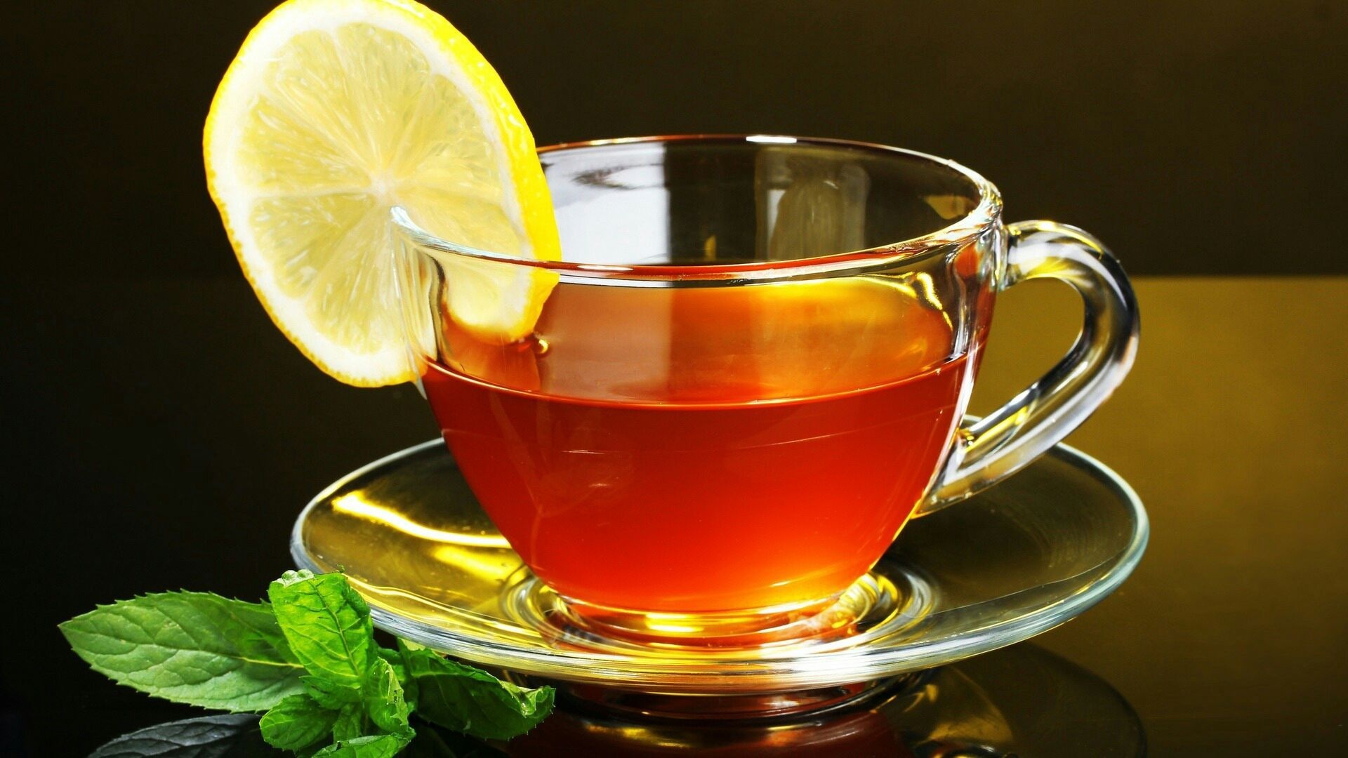 Tea: A refreshing tea where lemon juice, added to black or green teas. 1920x1080 Full HD Background.