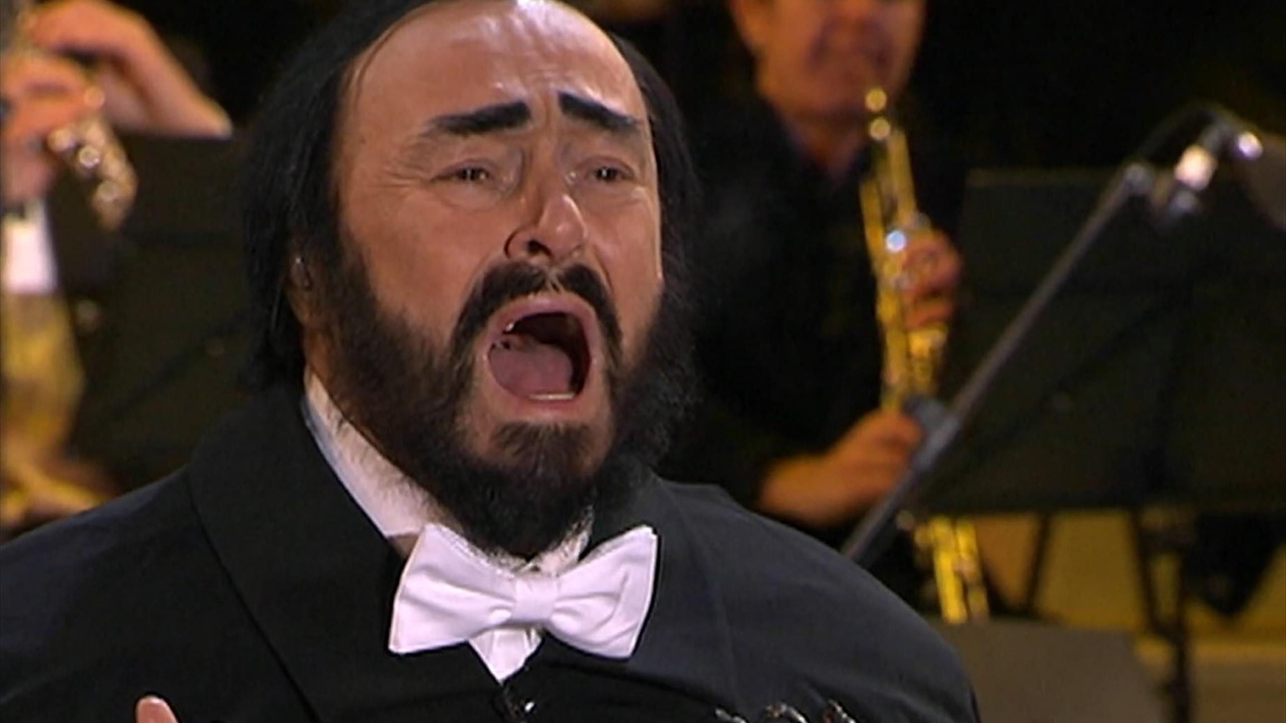 Luciano Pavarotti, Olympia erffnungsfeier 2006, Groe Auftritt, 2560x1440 HD Desktop