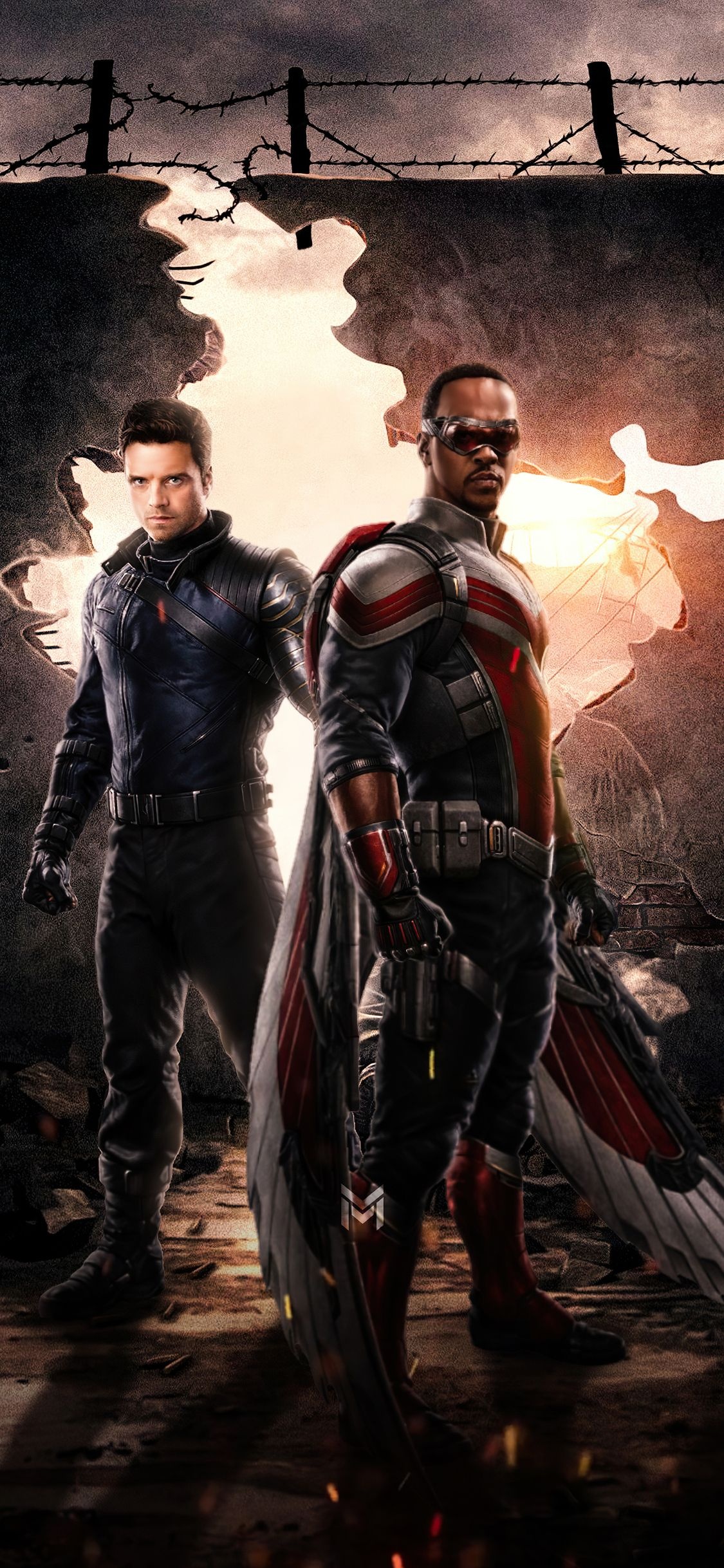 The Falcon and the Winter Soldier, 2021 TV show, Marvel Entertainment, 1130x2440 HD Handy