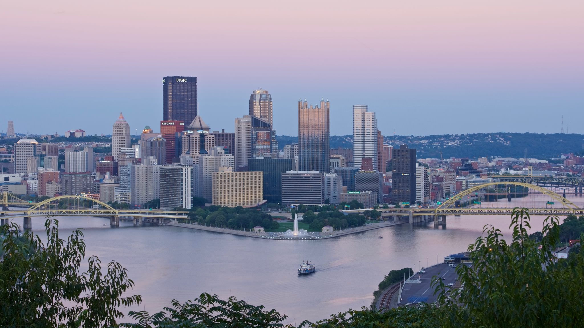 Pittsburgh Skyline, Photograph, 2050x1160 HD Desktop