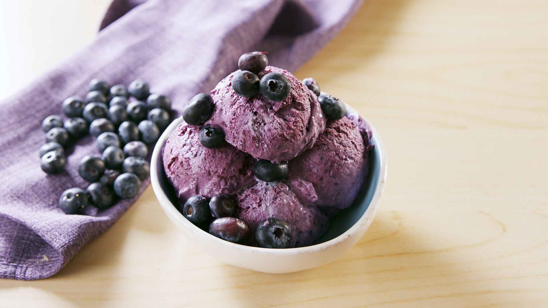 Homemade blueberry ice cream, No-churn recipe, Creamy delight, Refreshing treat, 1920x1080 Full HD Desktop