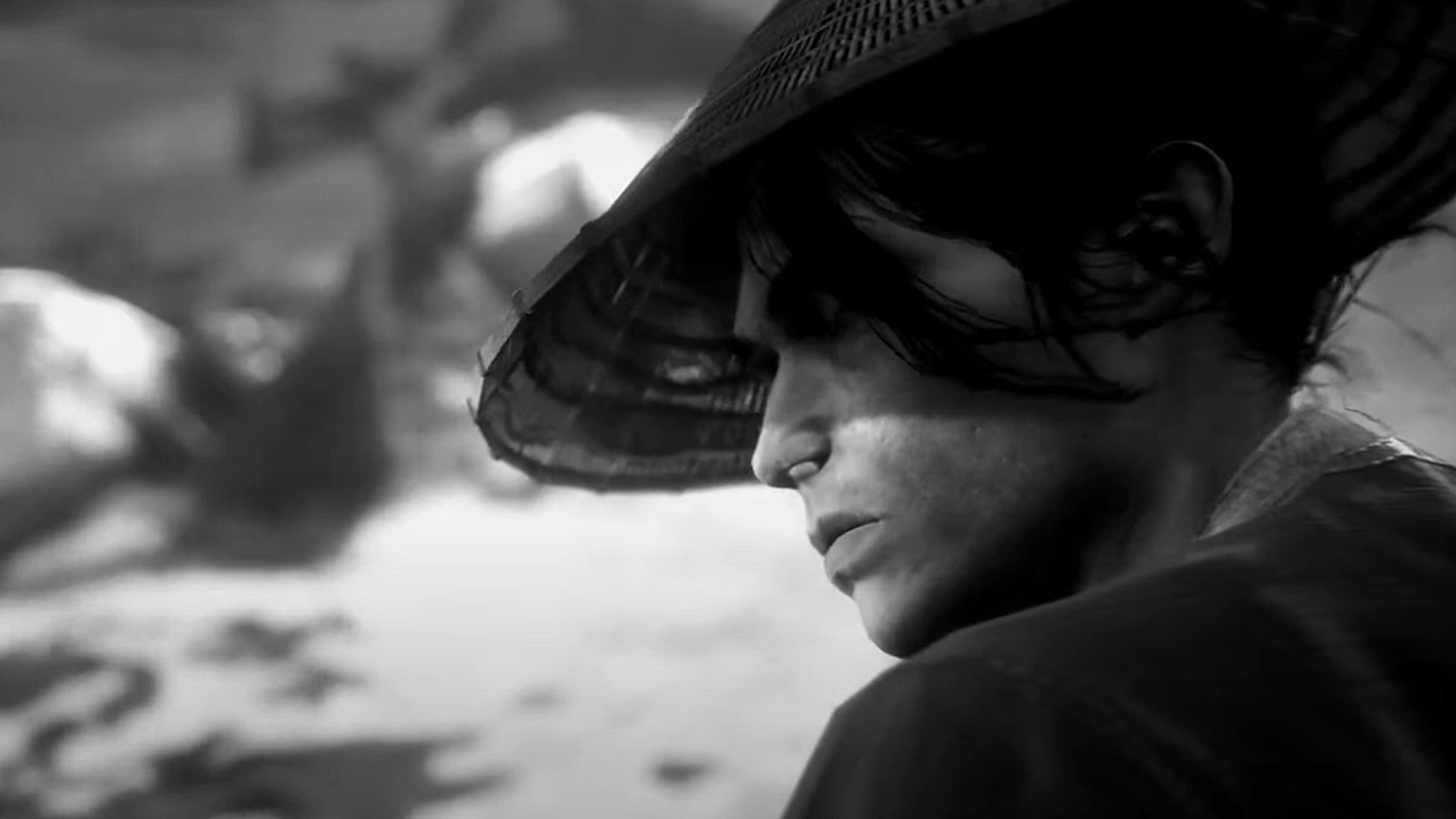 Trek to Yomi: A side-scrolling samurai adventure that plays out in black and white. 1920x1080 Full HD Background.