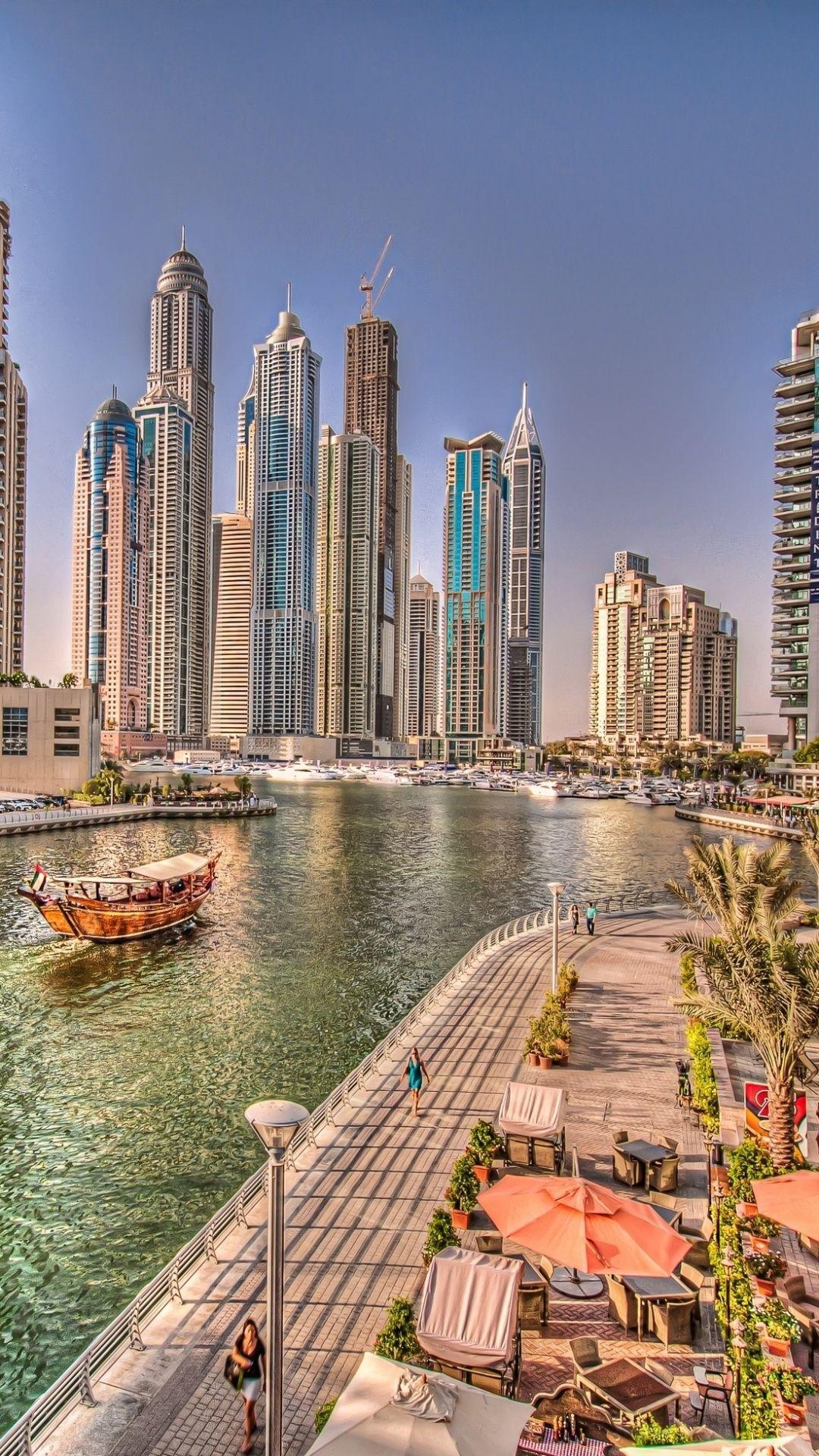 Dubai Skyline, Travels, HD mobile wallpapers, 1080x1920 Full HD Phone