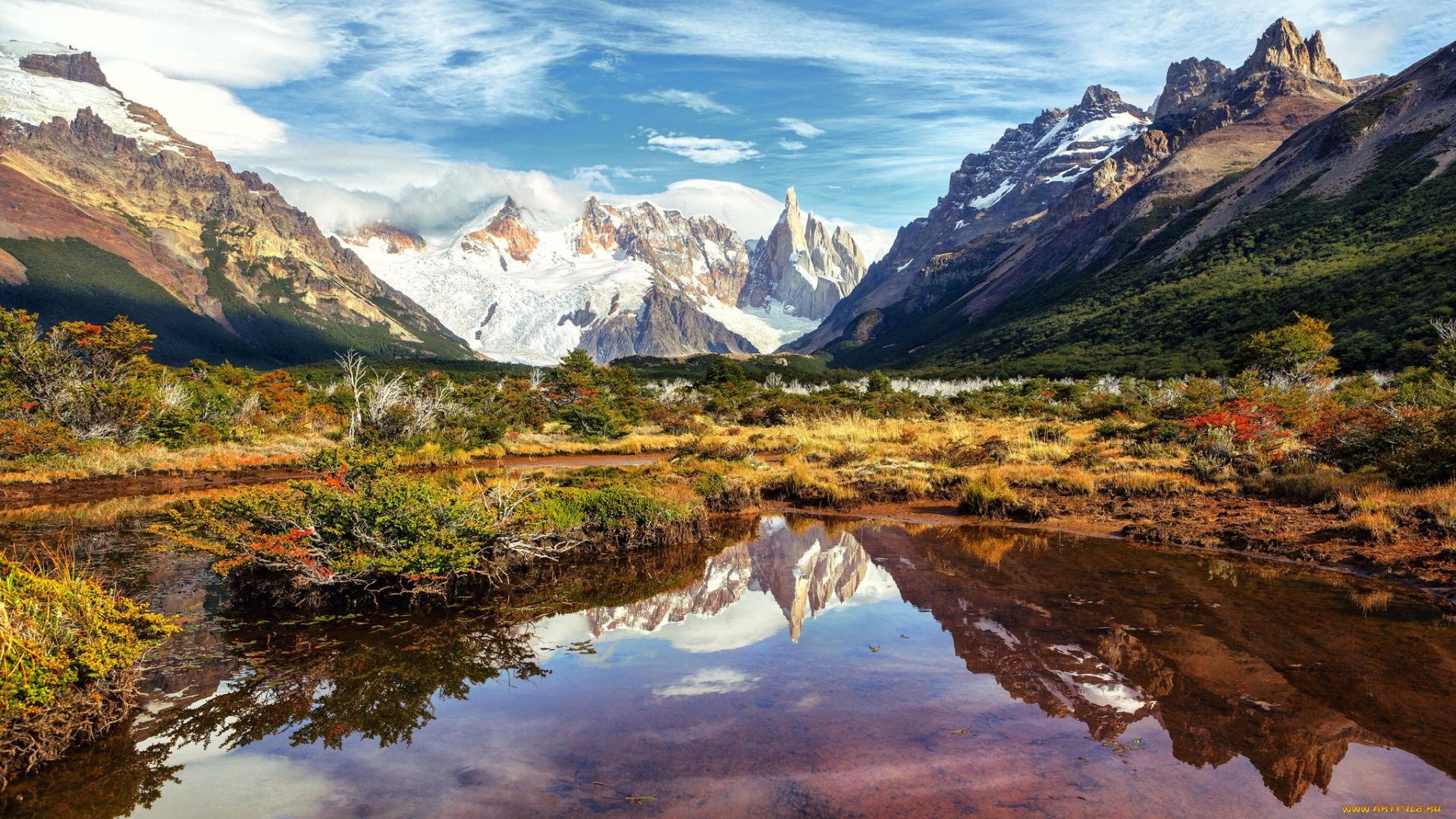Argentina: The country is bordered by the Drake Passage to the south. 1920x1080 Full HD Wallpaper.