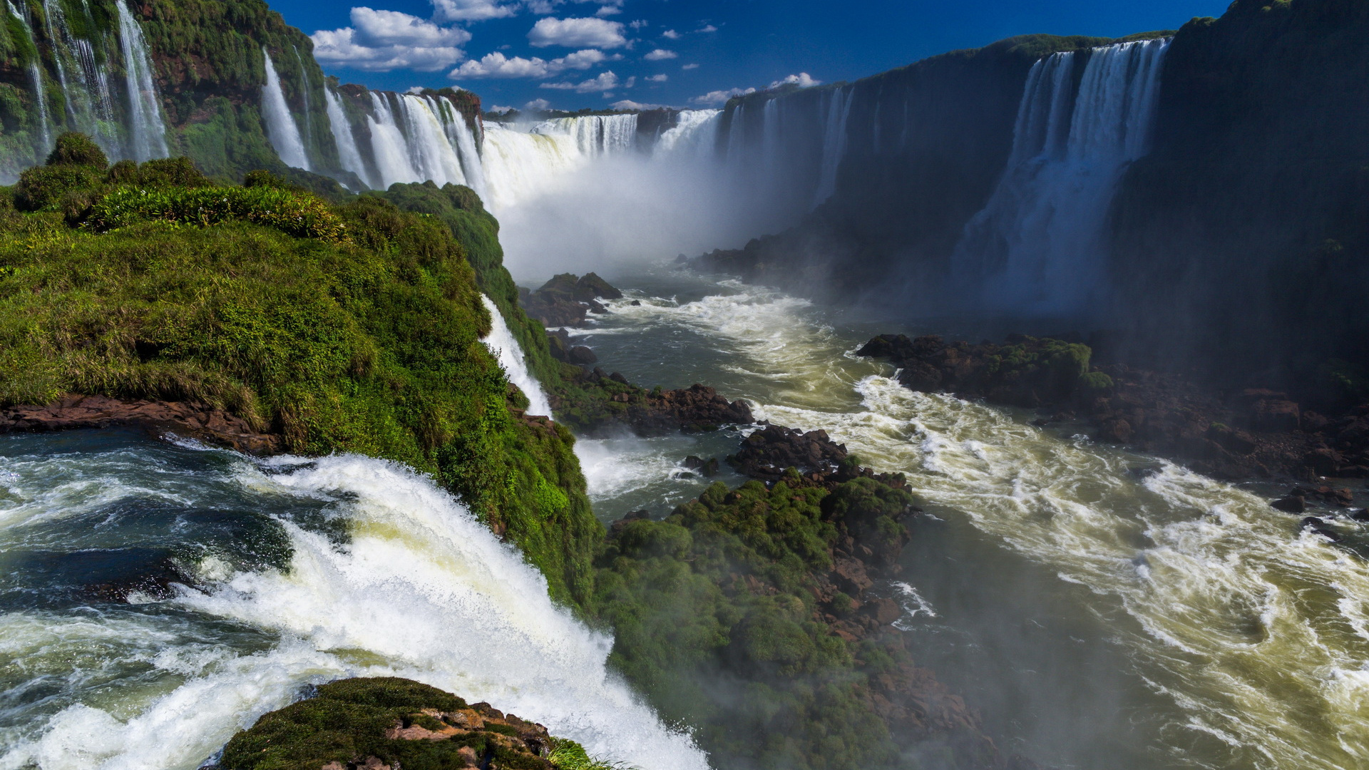 Earth Iguazu Falls, Wallpaper, Backgrounds, Free download, 1920x1080 Full HD Desktop