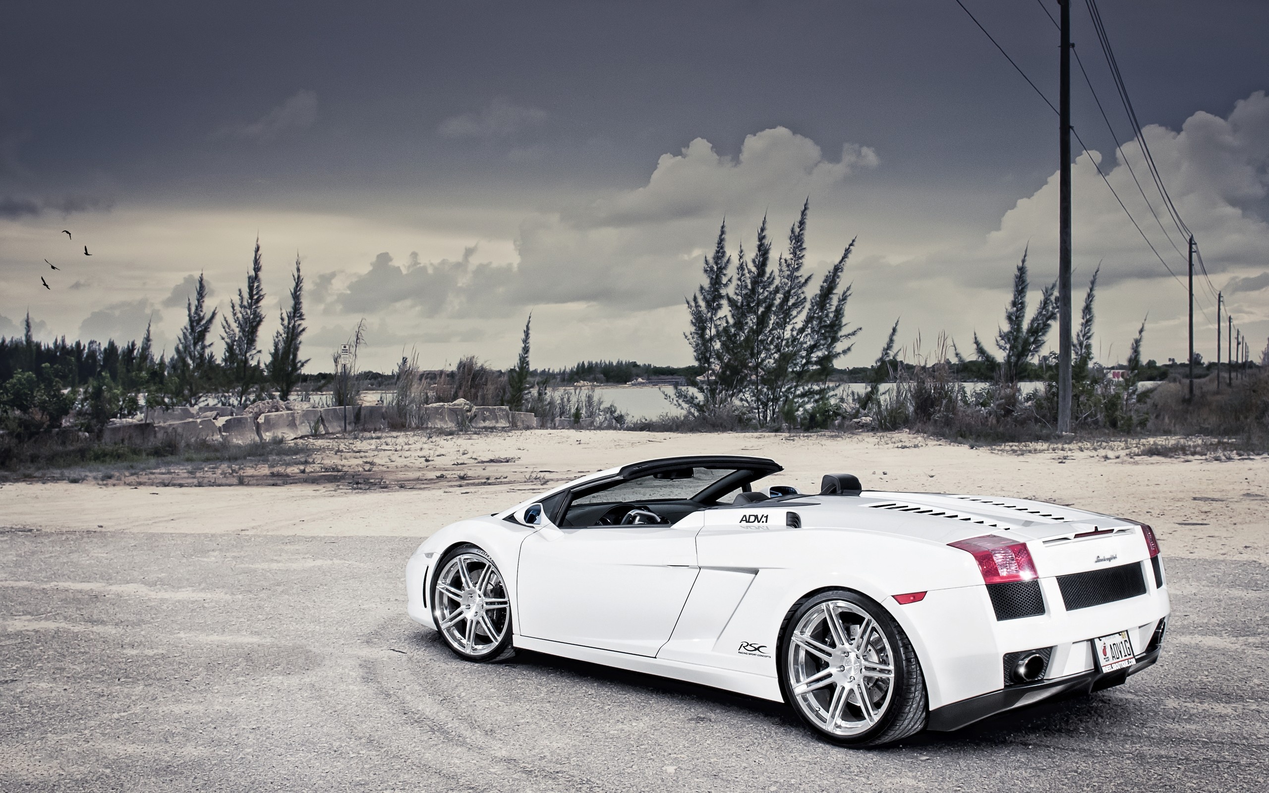 ADV1 White Lamborghini Gallardo, Wallpaper 1709, Luxury car, 2560x1600 HD Desktop