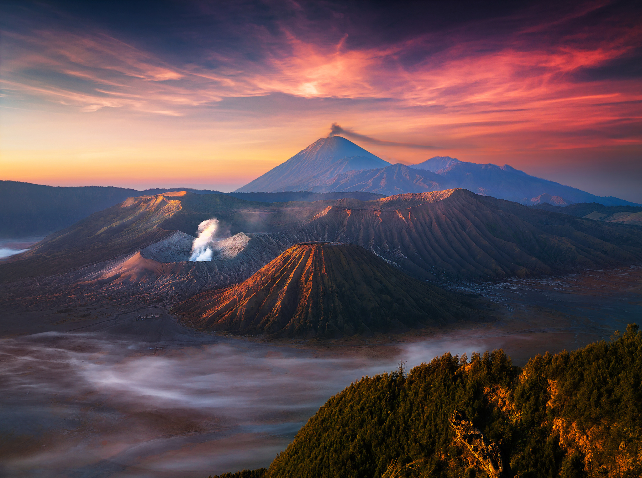 Mount Bromo volcano, Indonesian landscape, Majestic mountain, Serene beauty, 2050x1530 HD Desktop