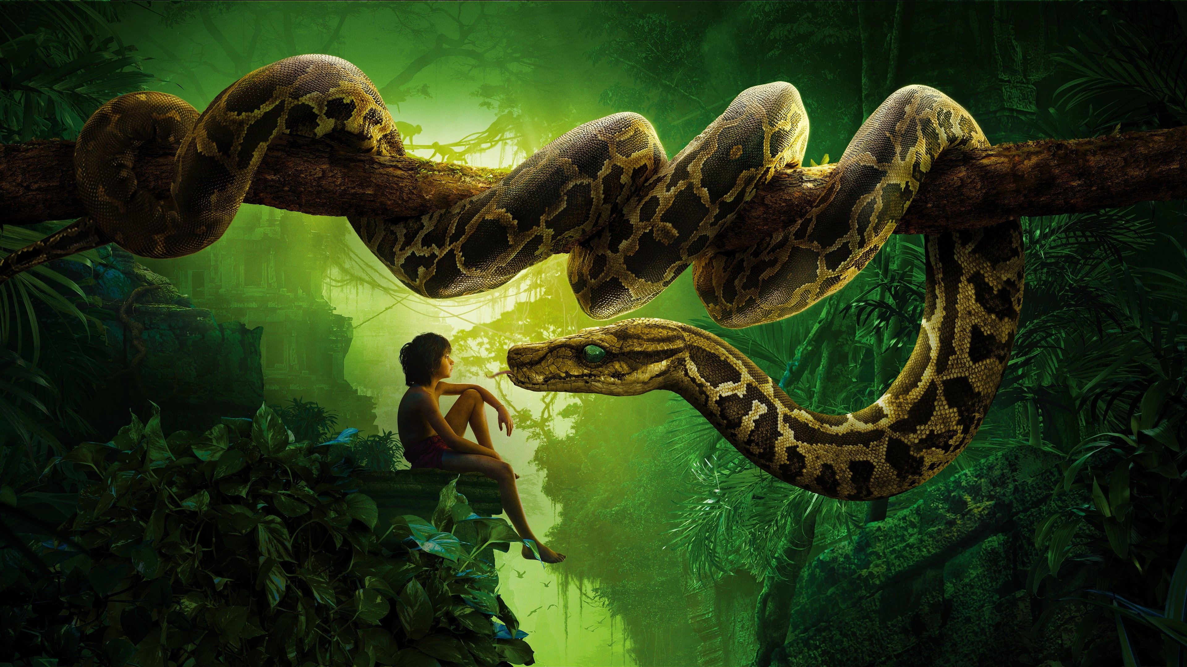 The Jungle Book movie, HD wallpapers, Magical scenery, Animal kingdom, 3840x2160 4K Desktop