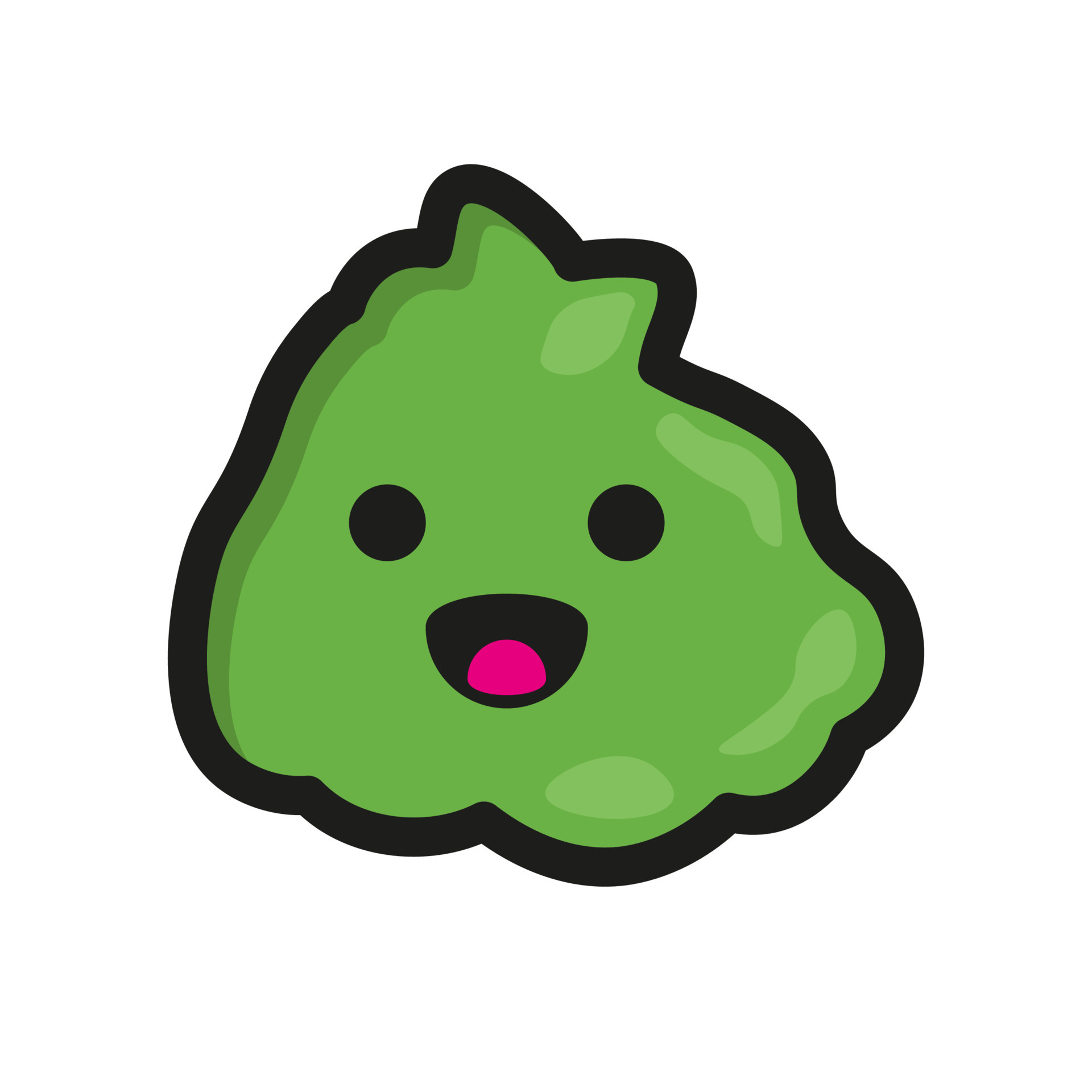 Illustration cute Wasabi, Face on white, Background vector art, Food, 1920x1920 HD Phone