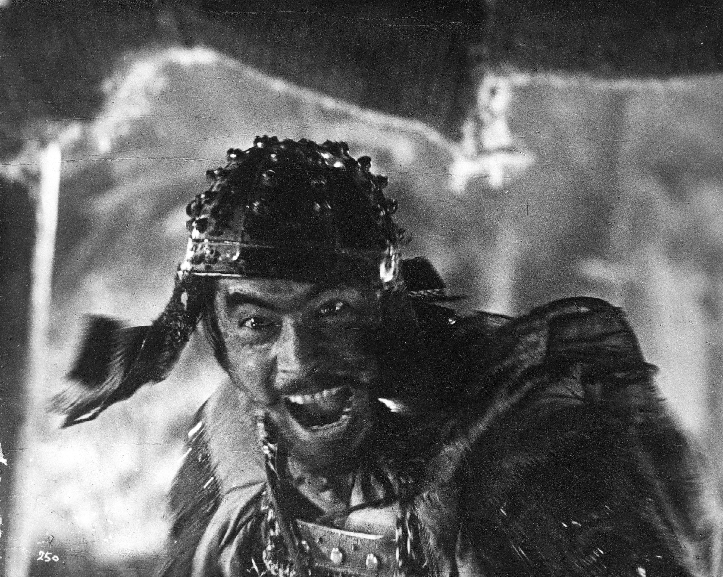 Monochromatic film stills, Toshiro Mifune, Seven Samurai, Powerful imagery, 2400x1920 HD Desktop