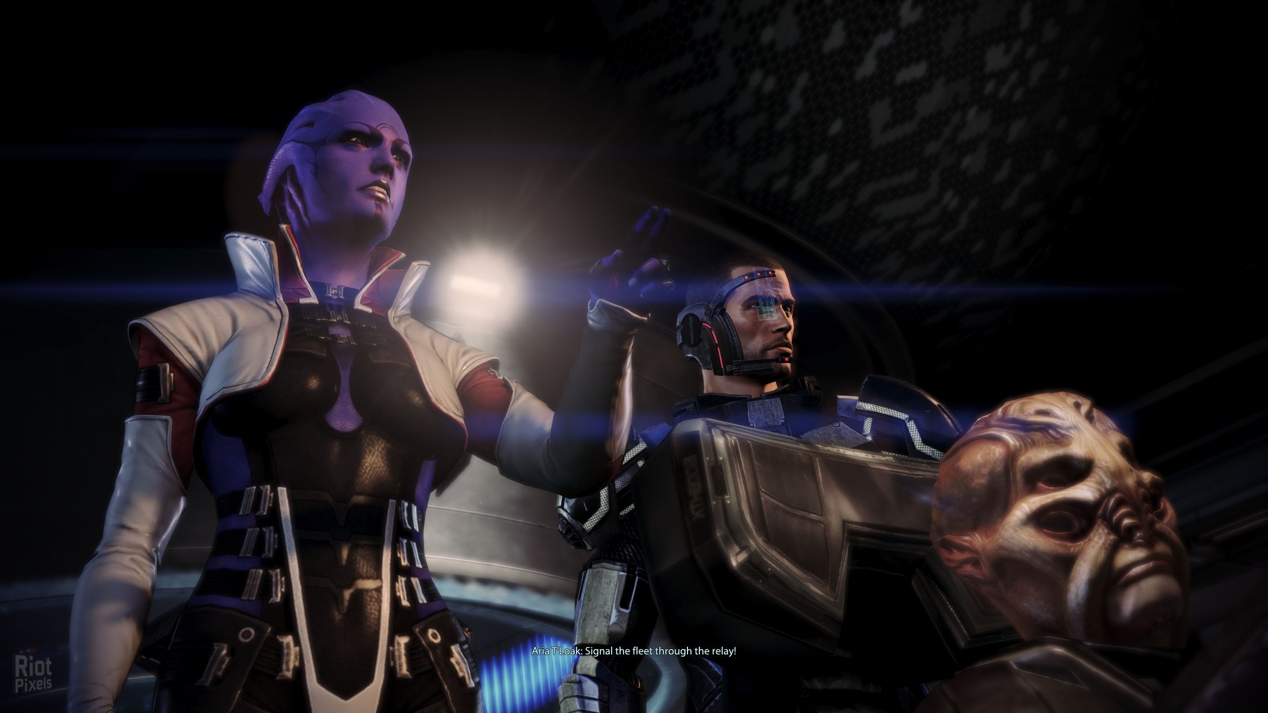 Mass Effect 3: Omega gaming, Game screenshots, DLC expansion, Sci-fi action, 2560x1440 HD Desktop