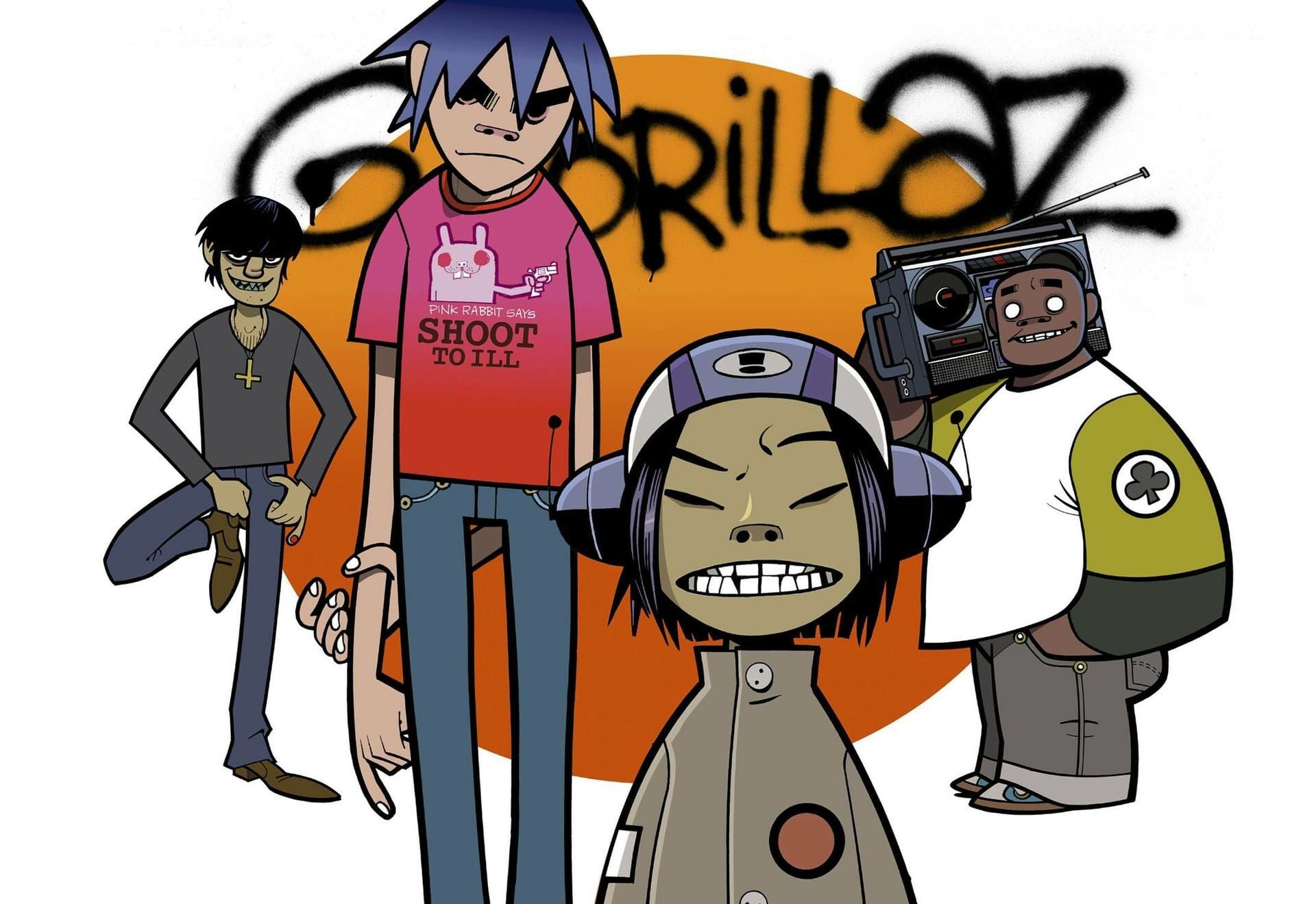 Gorillaz: The beloved raunchy animated band, 2D, Murdoc, Noodle and Russel. 1920x1320 HD Background.