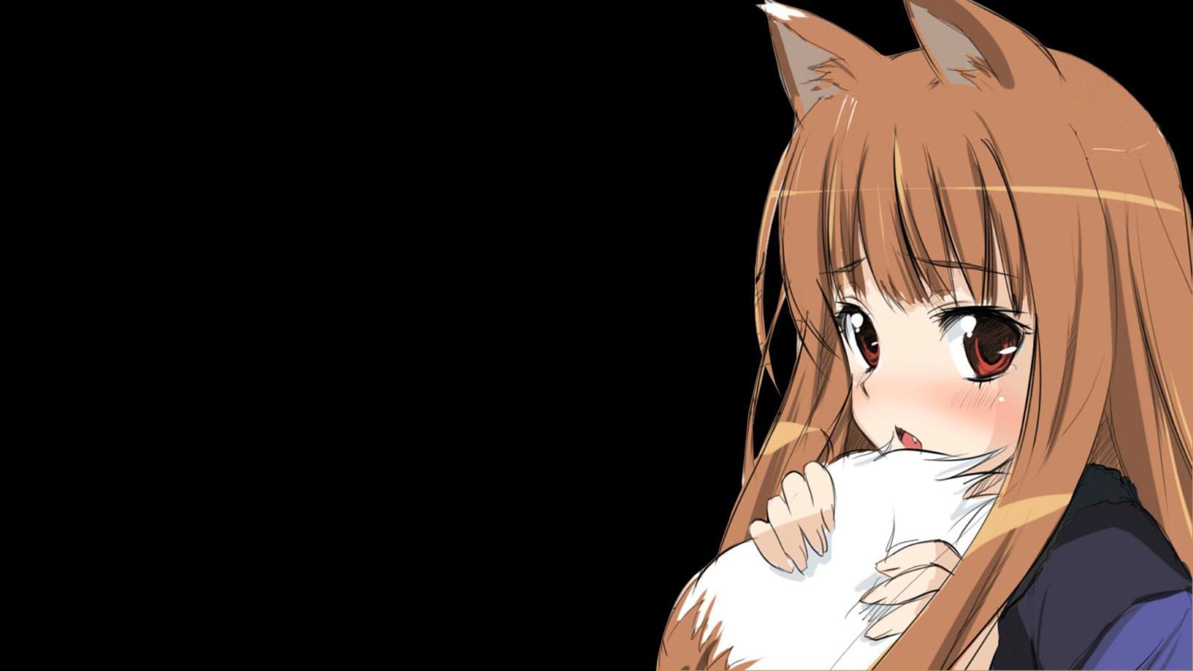 Spice and Wolf (Anime): Girl escaped from the field, Inhabiting the wheat on a merchant's cart. 3840x2160 4K Wallpaper.