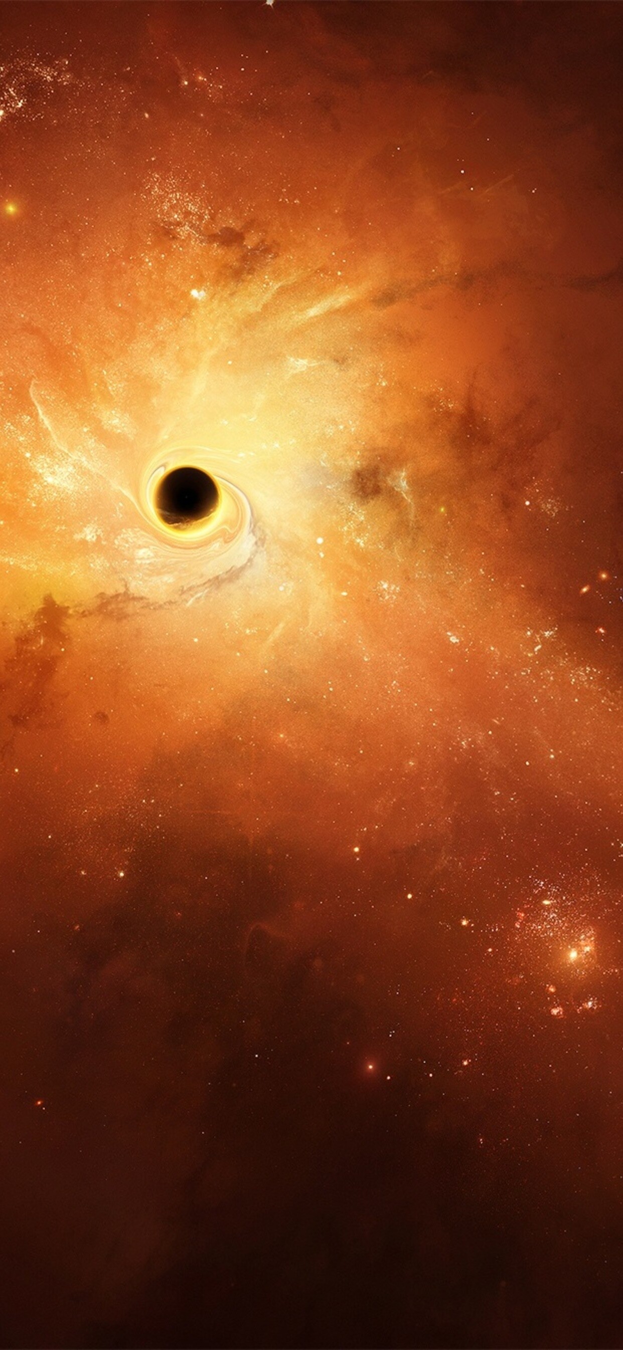 Black Hole: Galactic Center, Astronomical object, Matter. 1250x2690 HD Background.