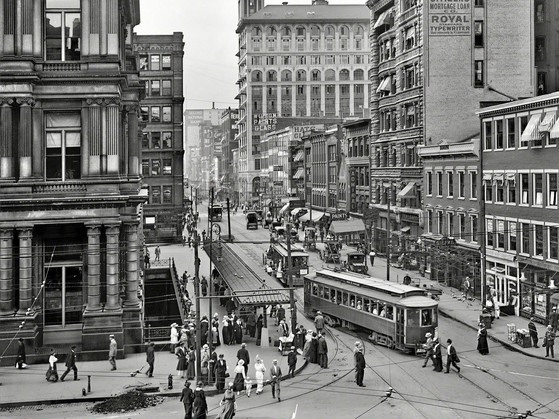 Cincinnati, Ohio travels, Buildings, Street, Carriage, Trolley, 1920x1440 HD Desktop