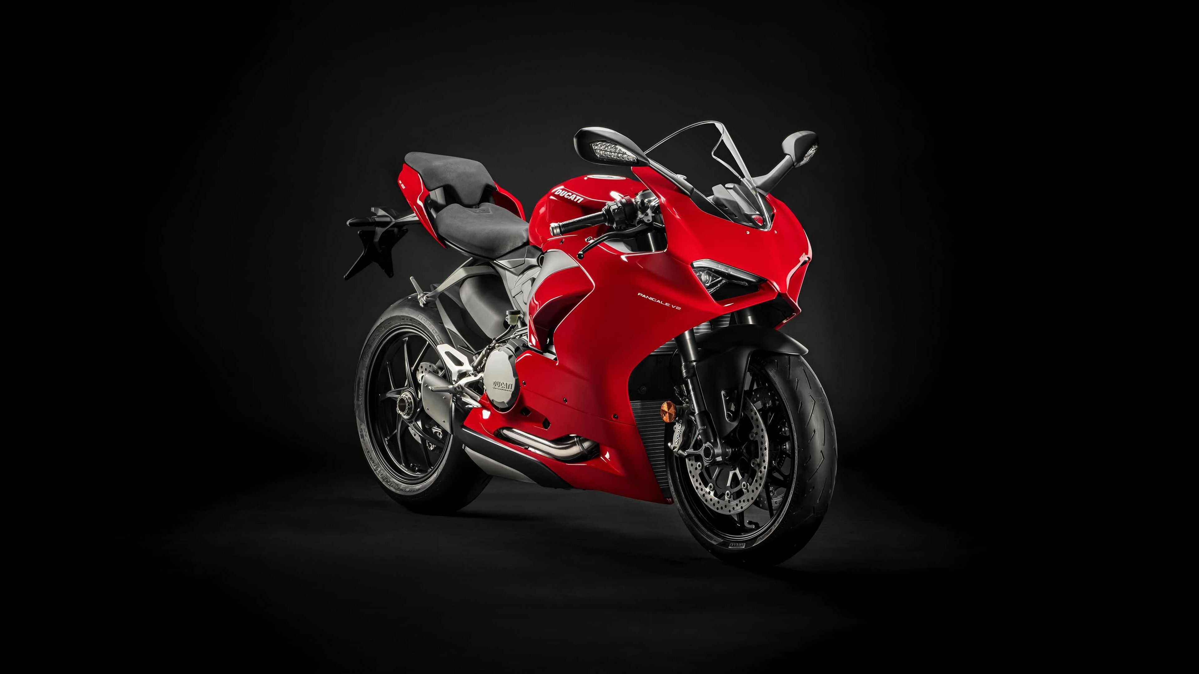 Ducati Panigale V2: A 955 cc V-twin engine sport bike, Motorcycle. 3840x2160 4K Background.