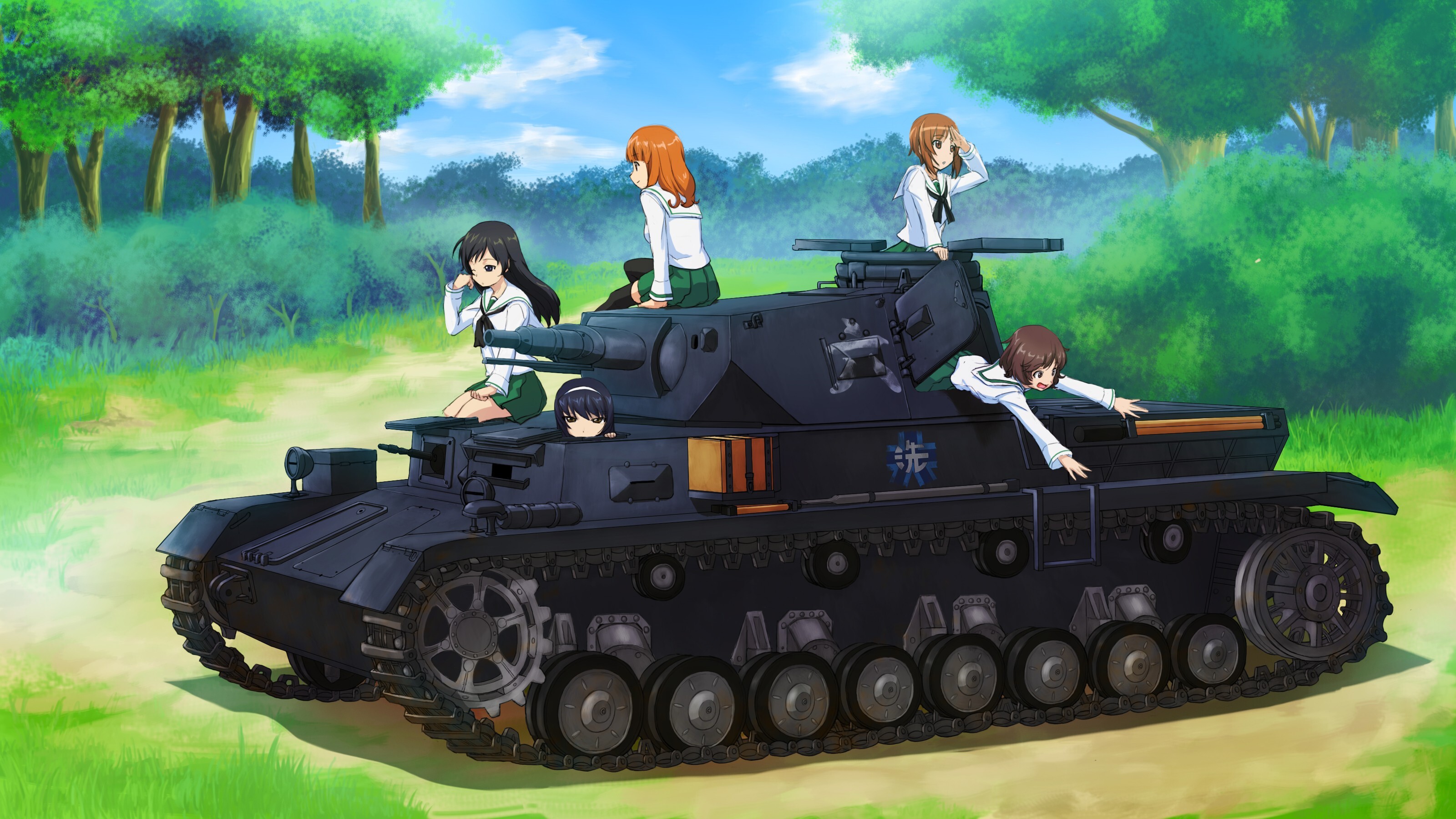 Girls und Panzer: Ooarai Girls Academy, The World War Two tank, Panzerkampfwagen IV. 3200x1800 HD Wallpaper.