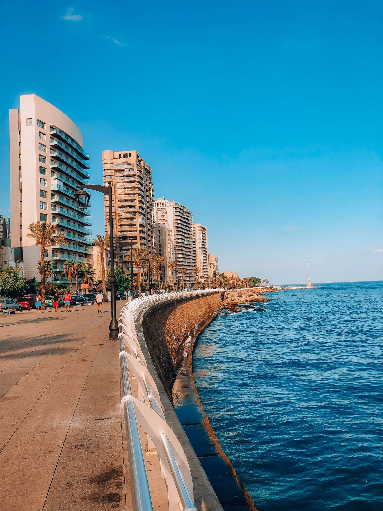 Beirut corniche, Morning stroll, Scenic views, Flashpacker's paradise, 1540x2050 HD Phone