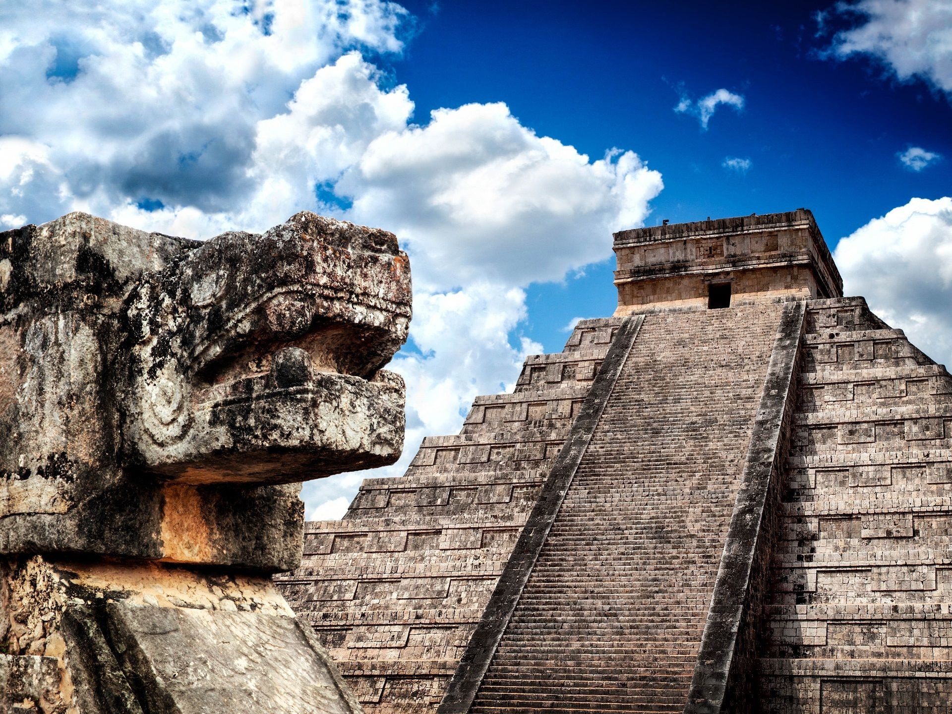 Mayan city, Mexican vacation, Chichen Itza's wonders, 7 modern wonders, 1920x1440 HD Desktop
