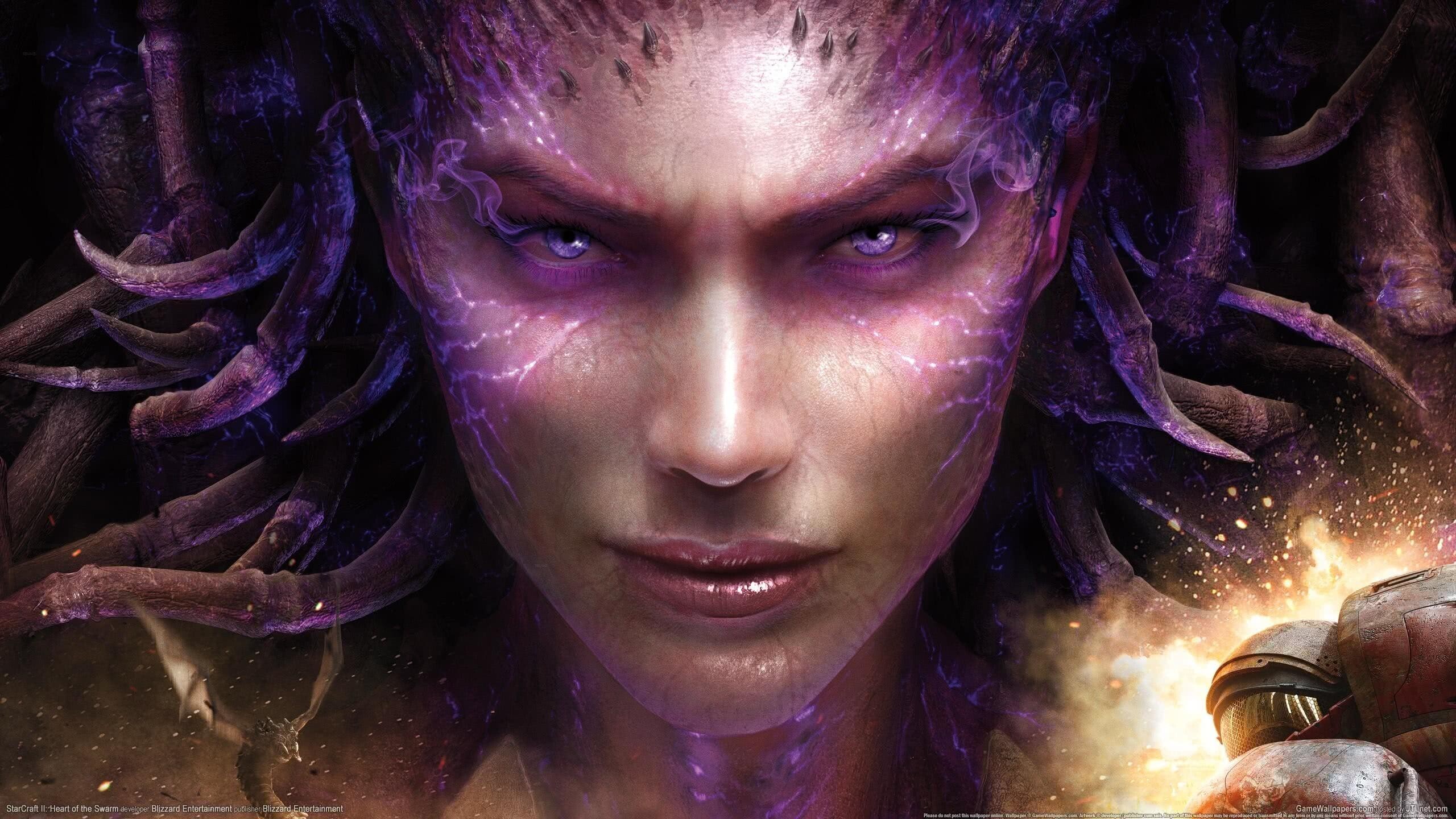 Ghost (Kerrigan): Infested Terran espionage agent, The Queen of Blades, Zerg, StarCraft 2 video game. 2560x1440 HD Wallpaper.