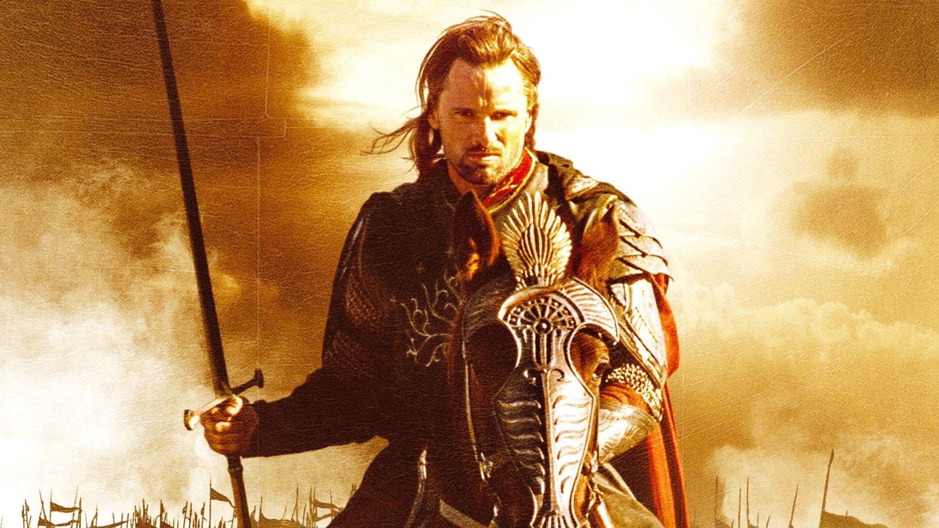 The Return of the King: A Dunedain ranger who must finally face his destiny as King of Gondor. 1920x1080 Full HD Background.