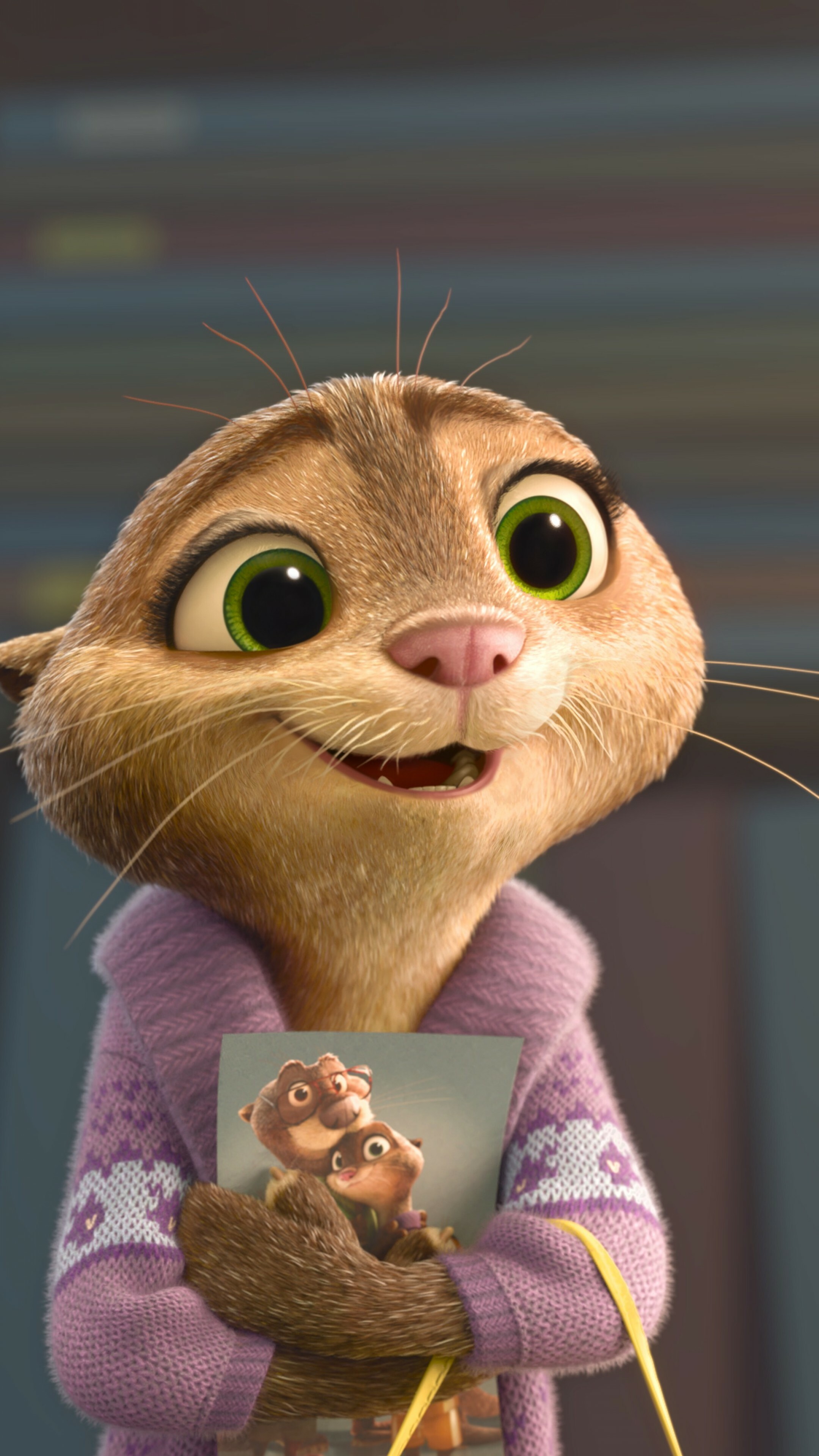 Zootopia: Octavia Spencer as Mrs. Otterton, A concerned North American river otter whose husband Emmitt has gone missing. 2160x3840 4K Wallpaper.