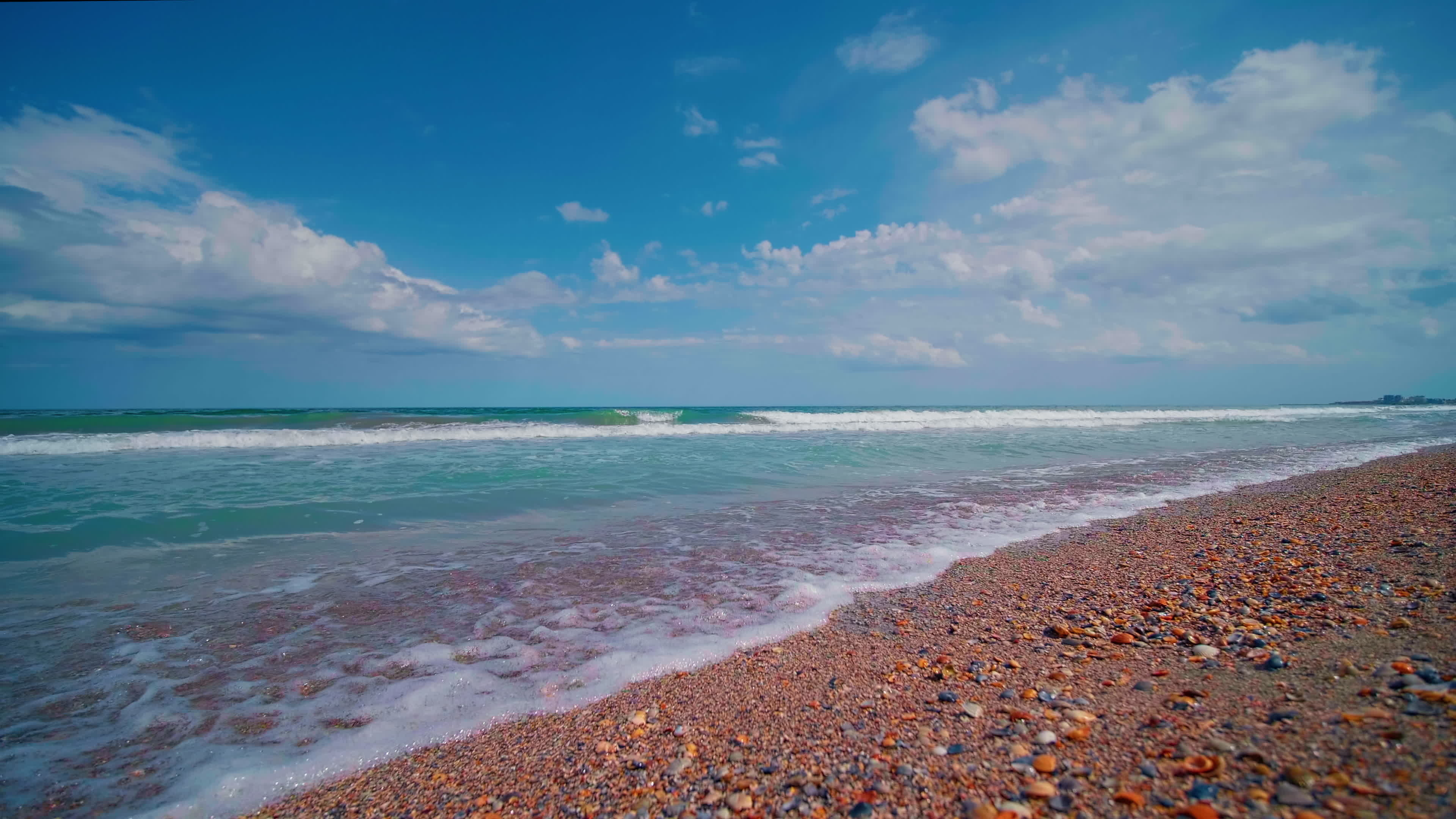 Black Sea, Sunny day, Summer landscape, Waves, 3840x2160 4K Desktop