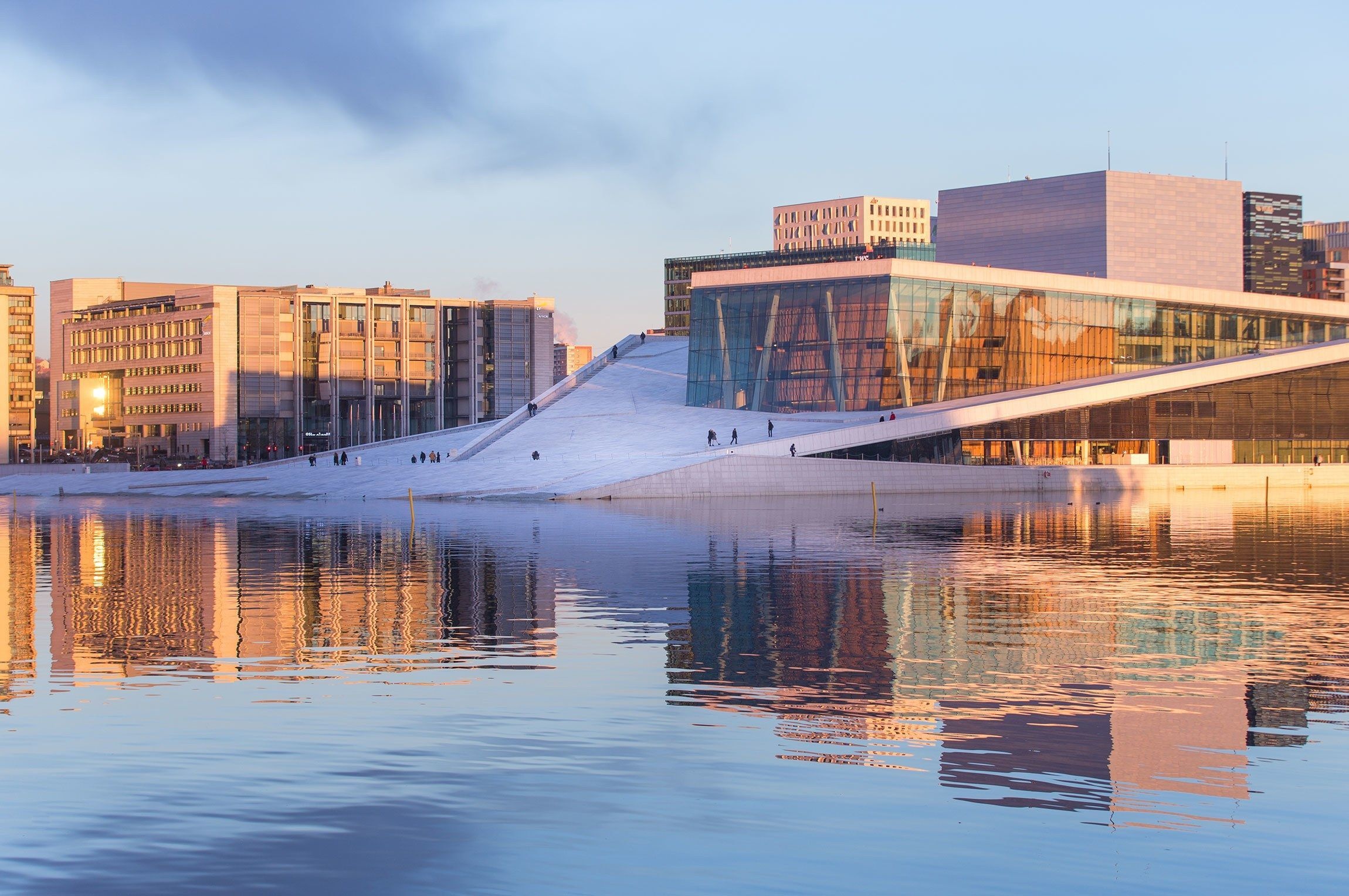 Oslo Opera House, Winter in Oslo, City break, Norwegian architecture, 2300x1530 HD Desktop