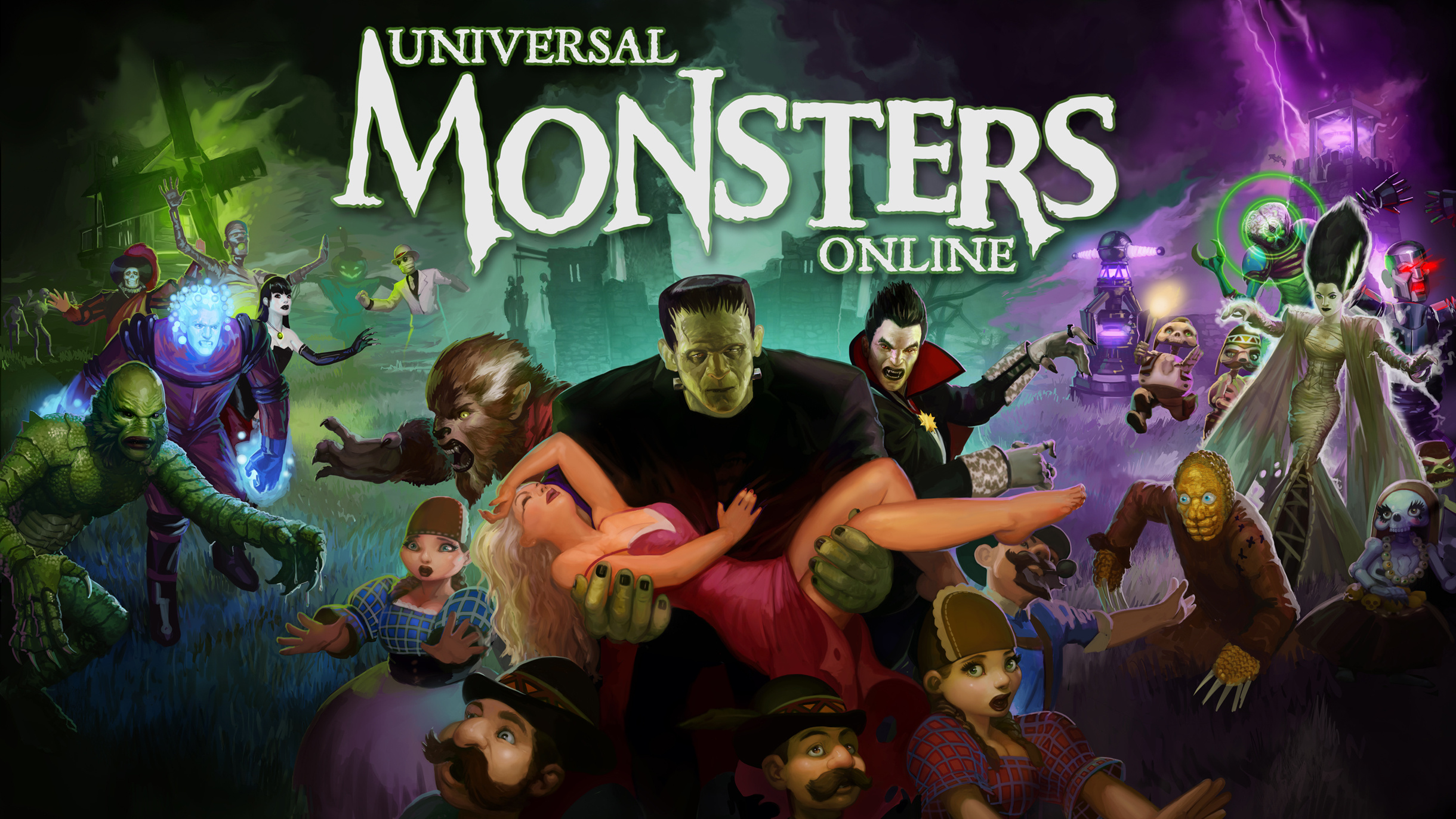 Universal Monsters logo, Universal Monsters wallpaper, 2440x1380 HD Desktop
