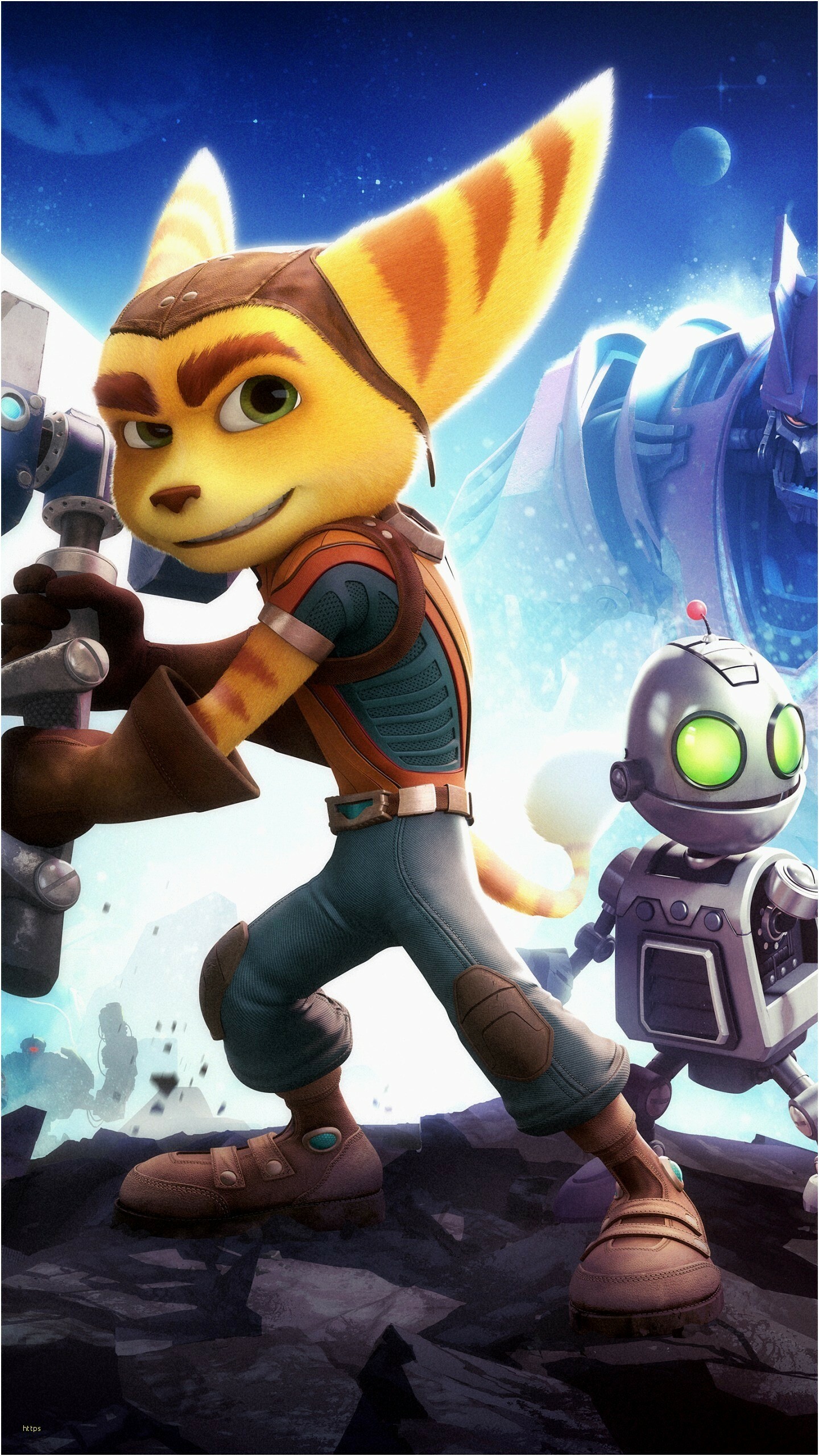 Ratchet and Clank: Rift Apart: A fox-like character, Third-person shooter video games. 1440x2560 HD Wallpaper.