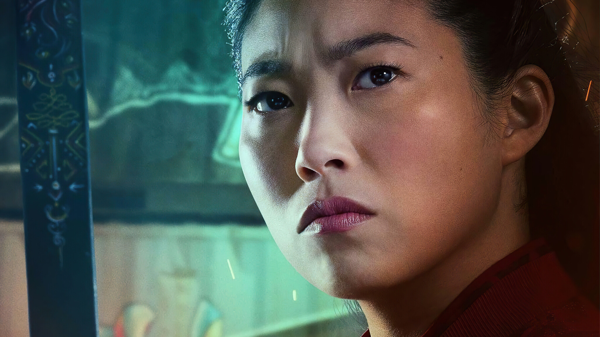 Shang-Chi and the Legend of the Ten Rings: Awkwafina as Katy, A hotel valet and Shang-Chi's best friend in San Francisco who is unaware of his past. 2050x1160 HD Background.