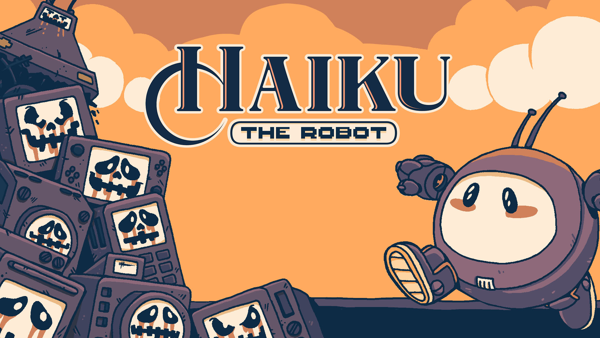 Haiku, the Robot: Pre-release game poster, One of the most successful Kickstarter projects of 2021. 1920x1080 Full HD Background.
