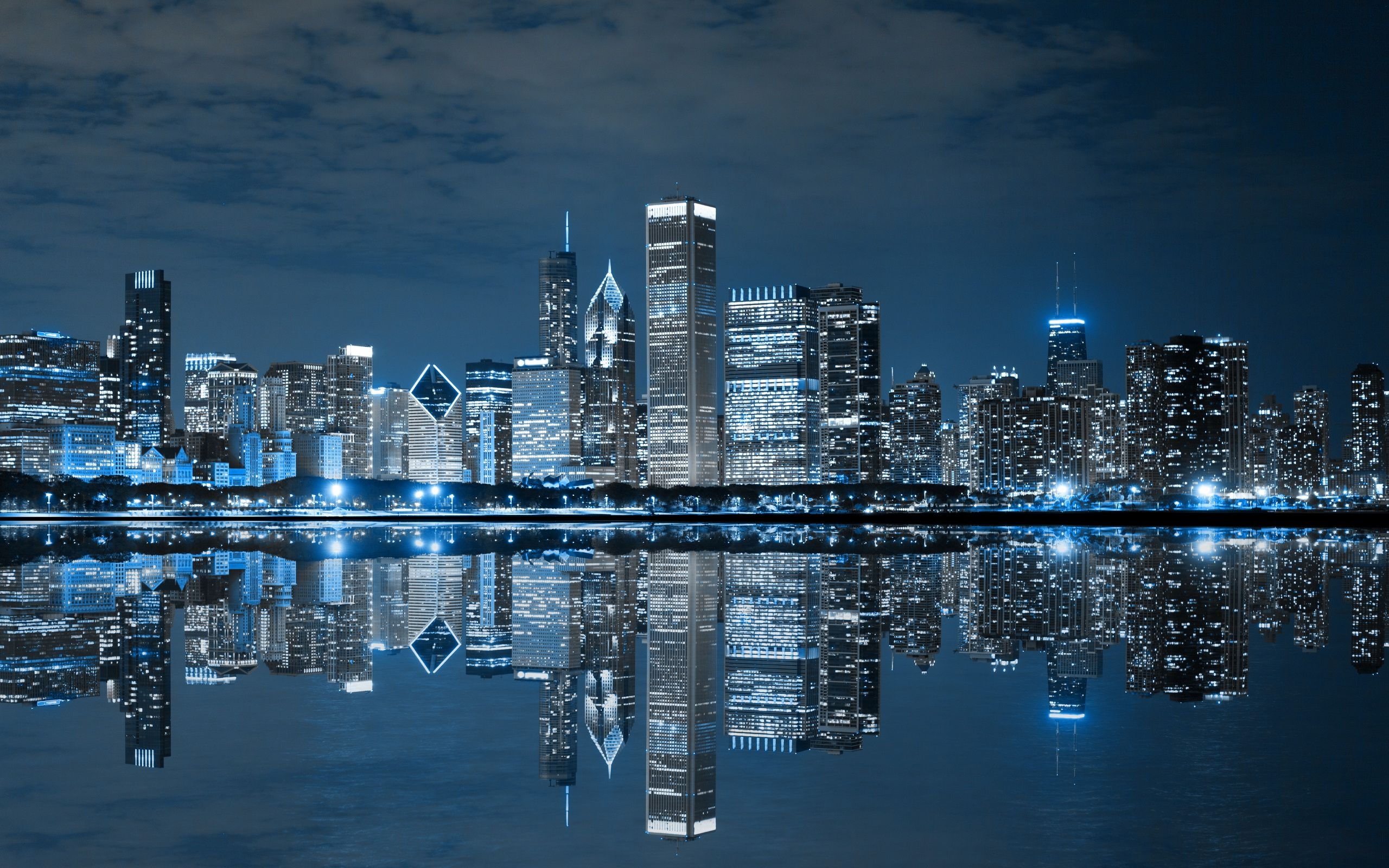 Chicago city night, Stunning wallpapers, Urban lights, Night aesthetics, 2560x1600 HD Desktop
