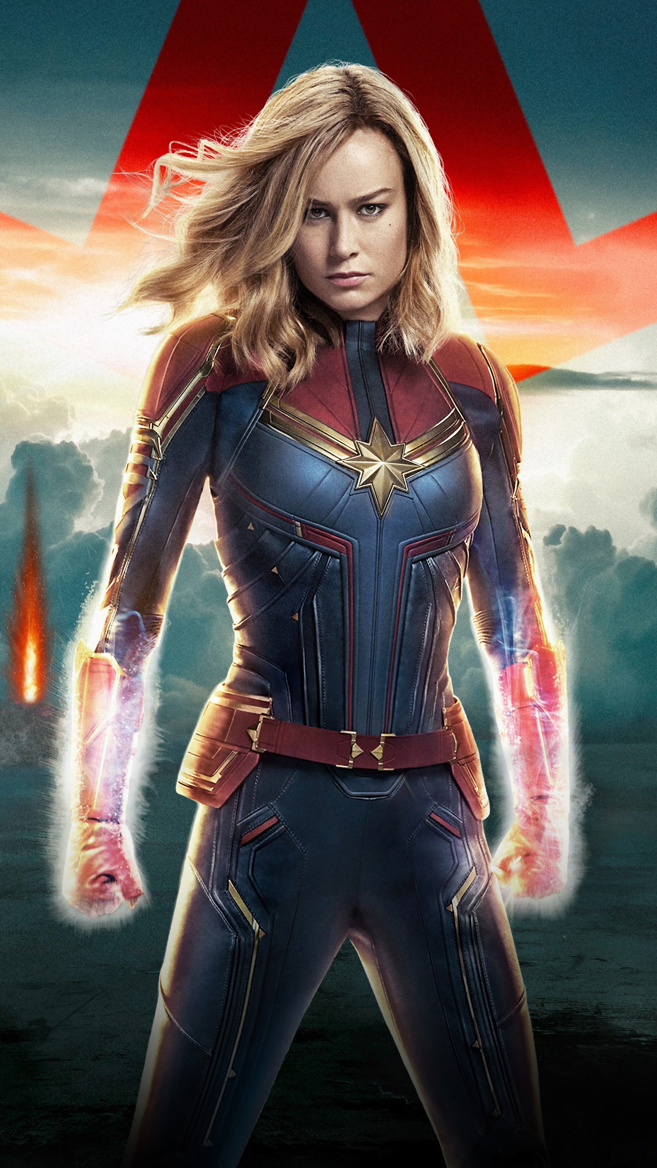 Brie Larson, Captain Marvel Movie, PC Desktop, 2160x3840 4K Phone