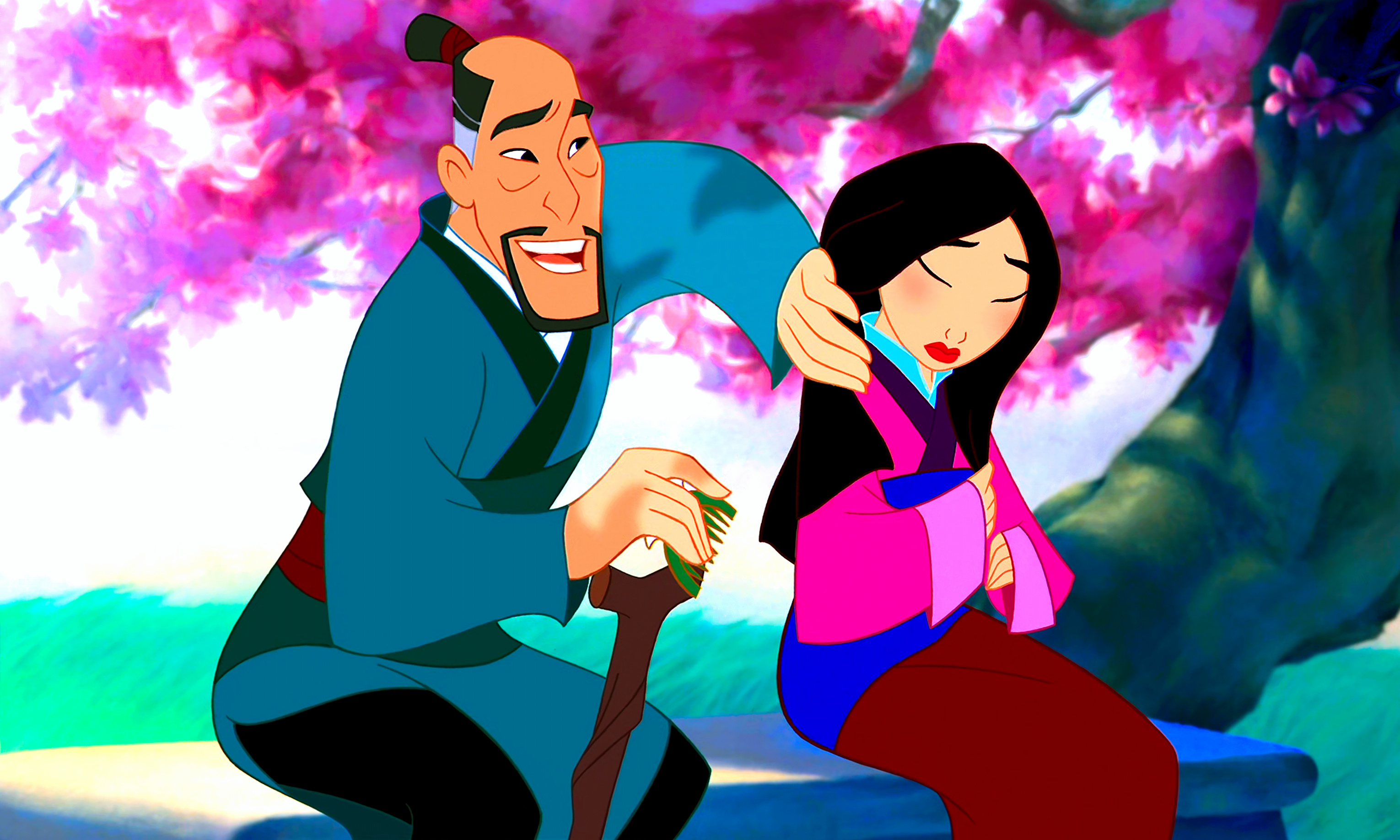 Mulan animation, Walt Disney screencaps, Fa Zhou and Fa Mulan, 3060x1840 HD Desktop