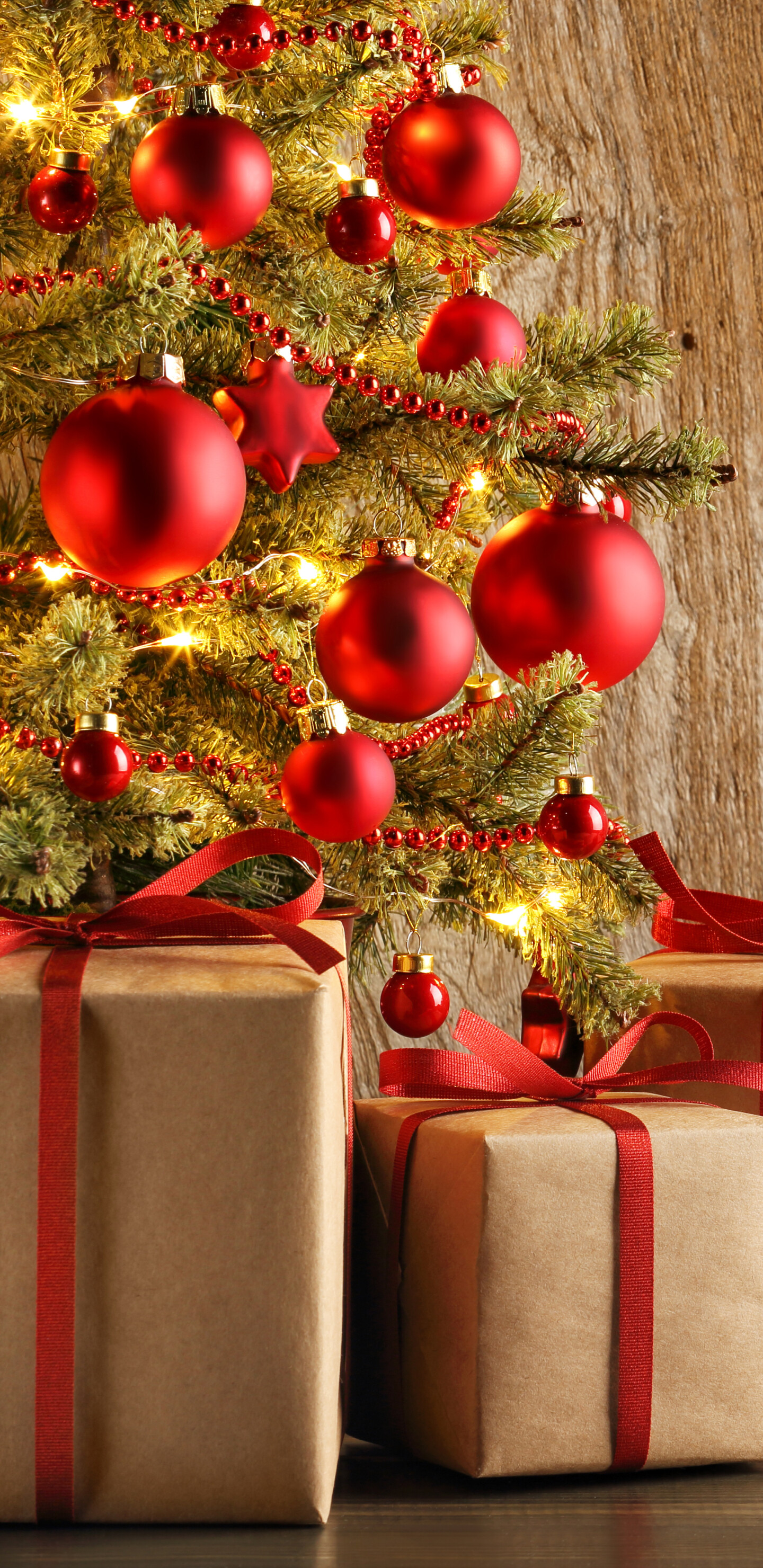 Christmas Ornament: Holiday, Presents, Decorations. 1440x2960 HD Background.