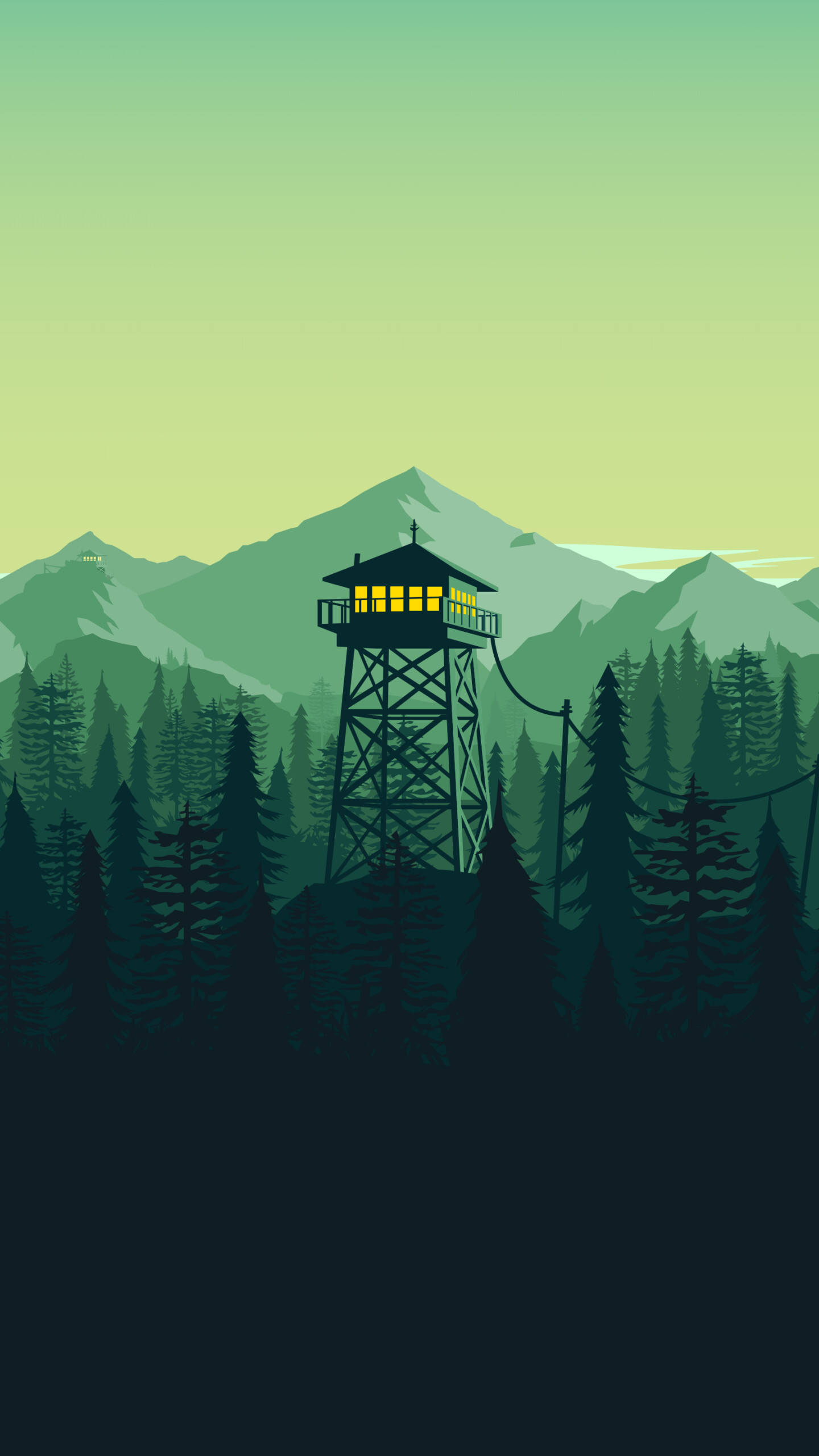 Firewatch: The game running on the Unity game engine, Mystery. 1440x2560 HD Background.