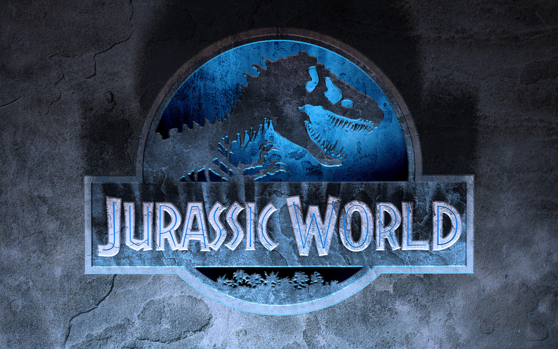 Jurassic World: A 2015 American science fiction action film directed by Colin Trevorrow, Logo. 1920x1200 HD Wallpaper.