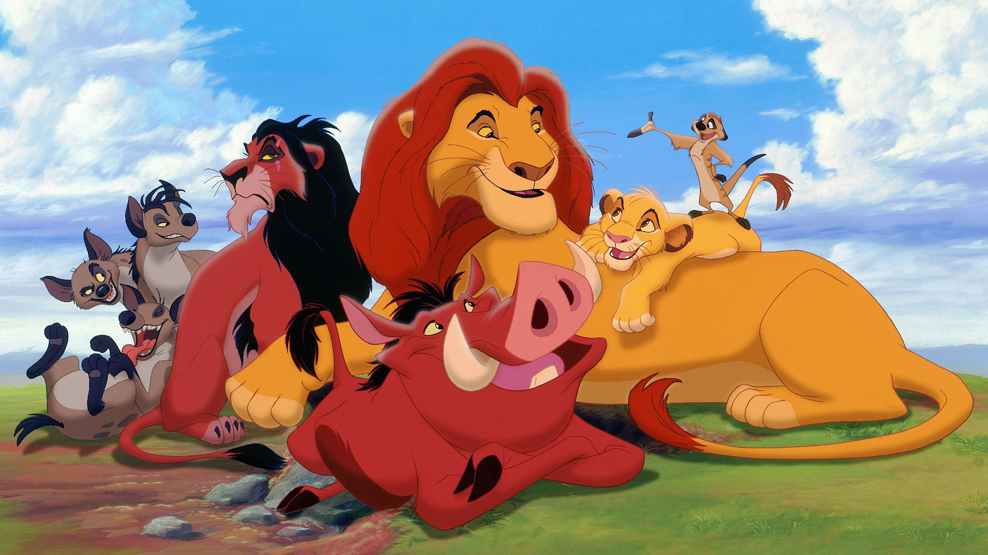 The Lion King: Fictional character, Simba Mufasa, Pumba, Timon. 3840x2160 4K Background.
