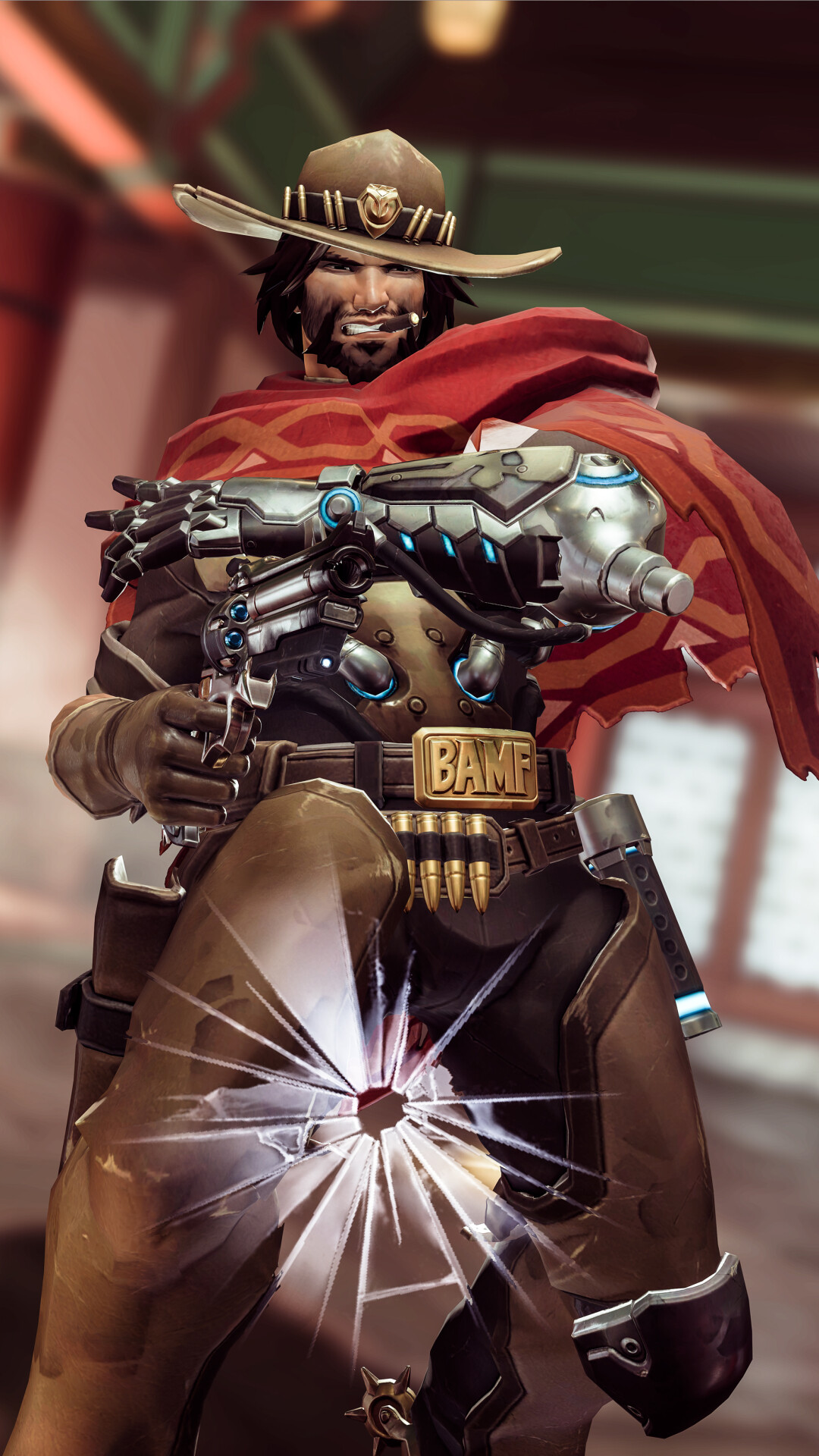 Overwatch: Cole Cassidy, Known as Jesse McCree, A Damage hero. 1080x1920 Full HD Background.