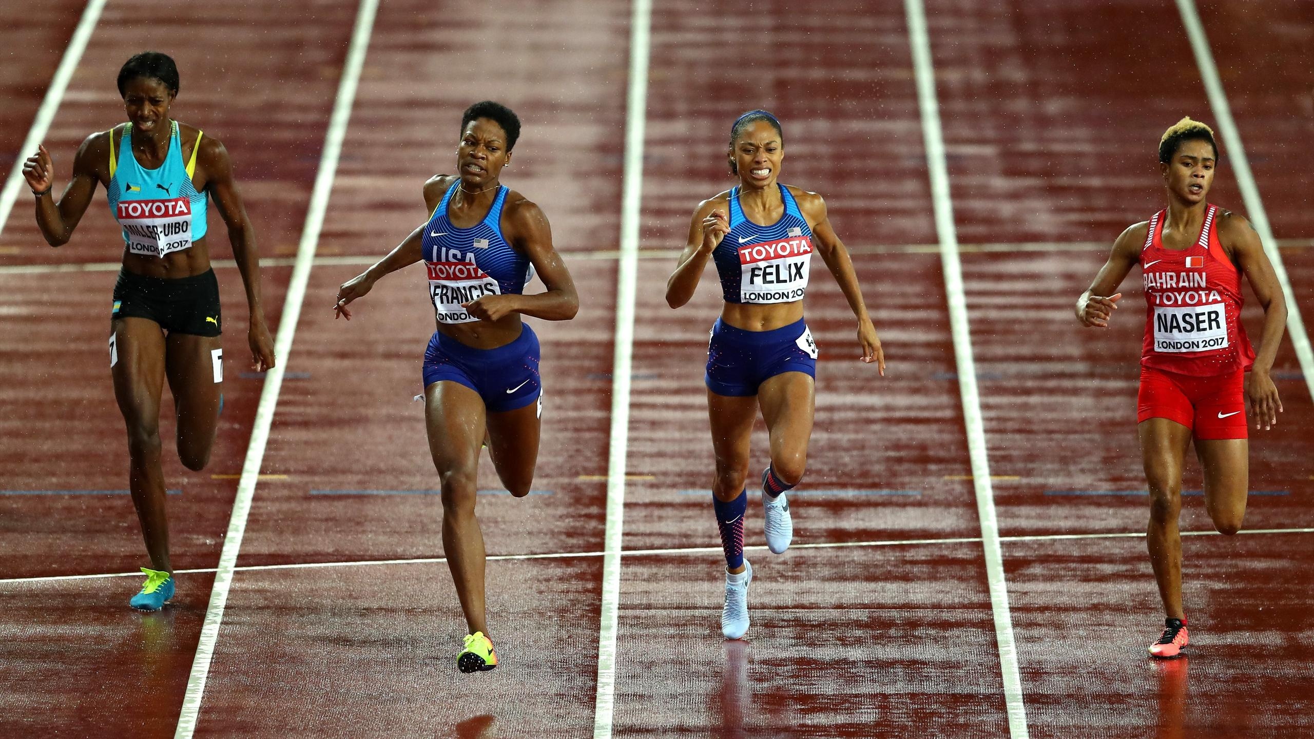 Shaunae Miller-Uibo, Shocking 400m gold, World Athletics Championships 2017, Phyllis Francis, 2560x1440 HD Desktop